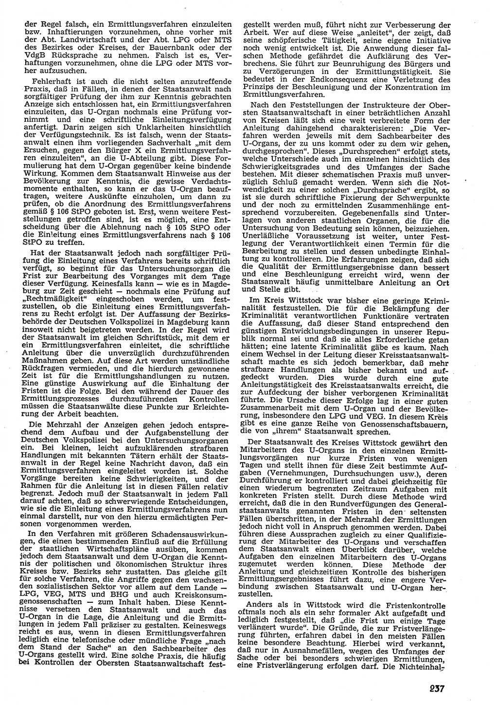 Neue Justiz (NJ), Zeitschrift für Recht und Rechtswissenschaft [Deutsche Demokratische Republik (DDR)], 10. Jahrgang 1956, Seite 237 (NJ DDR 1956, S. 237)