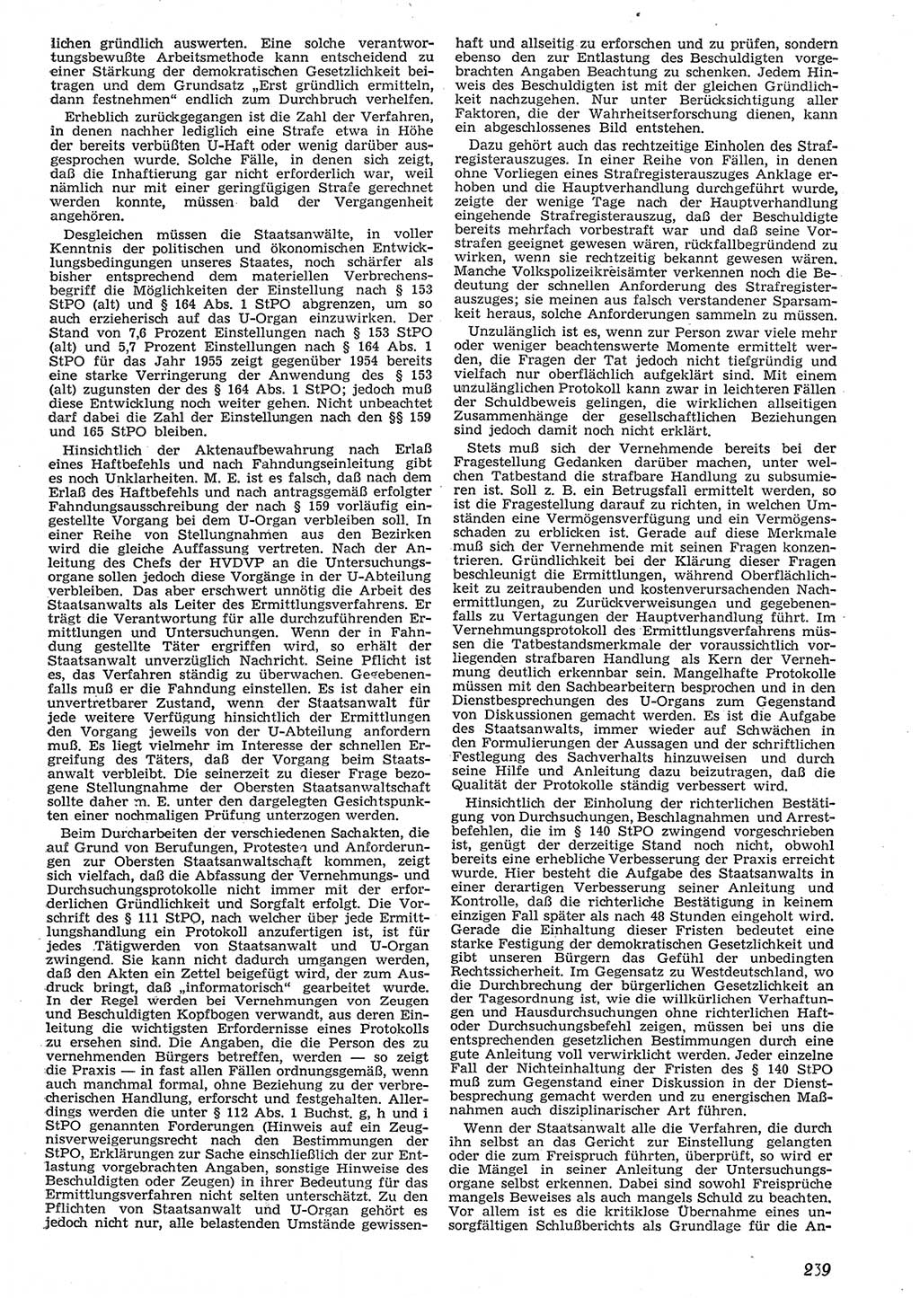 Neue Justiz (NJ), Zeitschrift für Recht und Rechtswissenschaft [Deutsche Demokratische Republik (DDR)], 10. Jahrgang 1956, Seite 239 (NJ DDR 1956, S. 239)