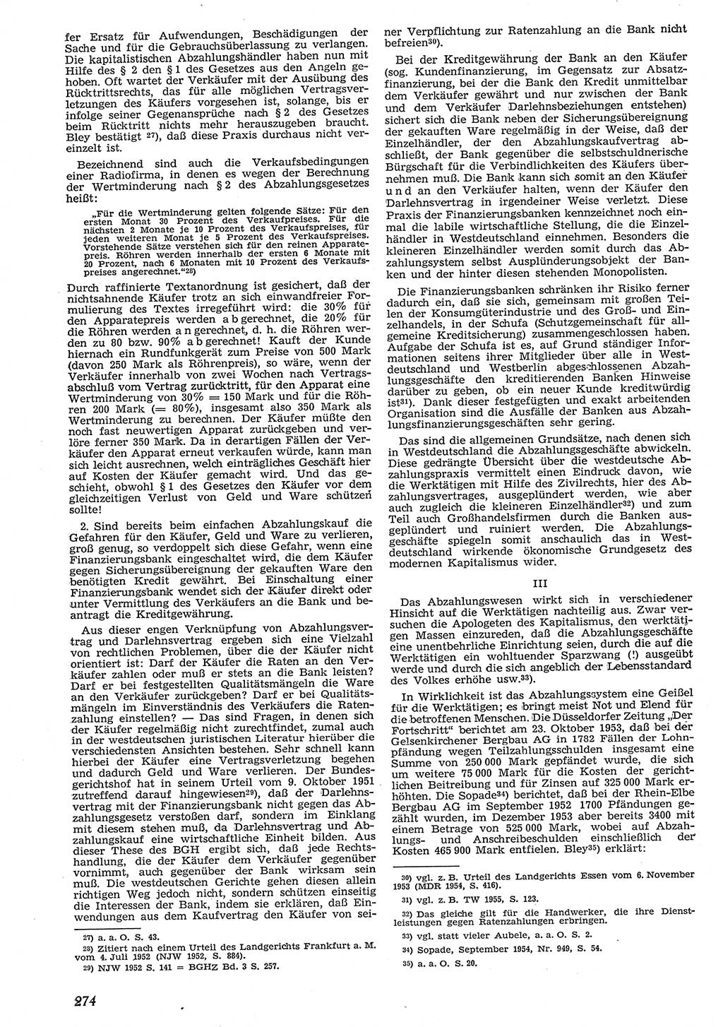 Neue Justiz (NJ), Zeitschrift für Recht und Rechtswissenschaft [Deutsche Demokratische Republik (DDR)], 10. Jahrgang 1956, Seite 274 (NJ DDR 1956, S. 274)