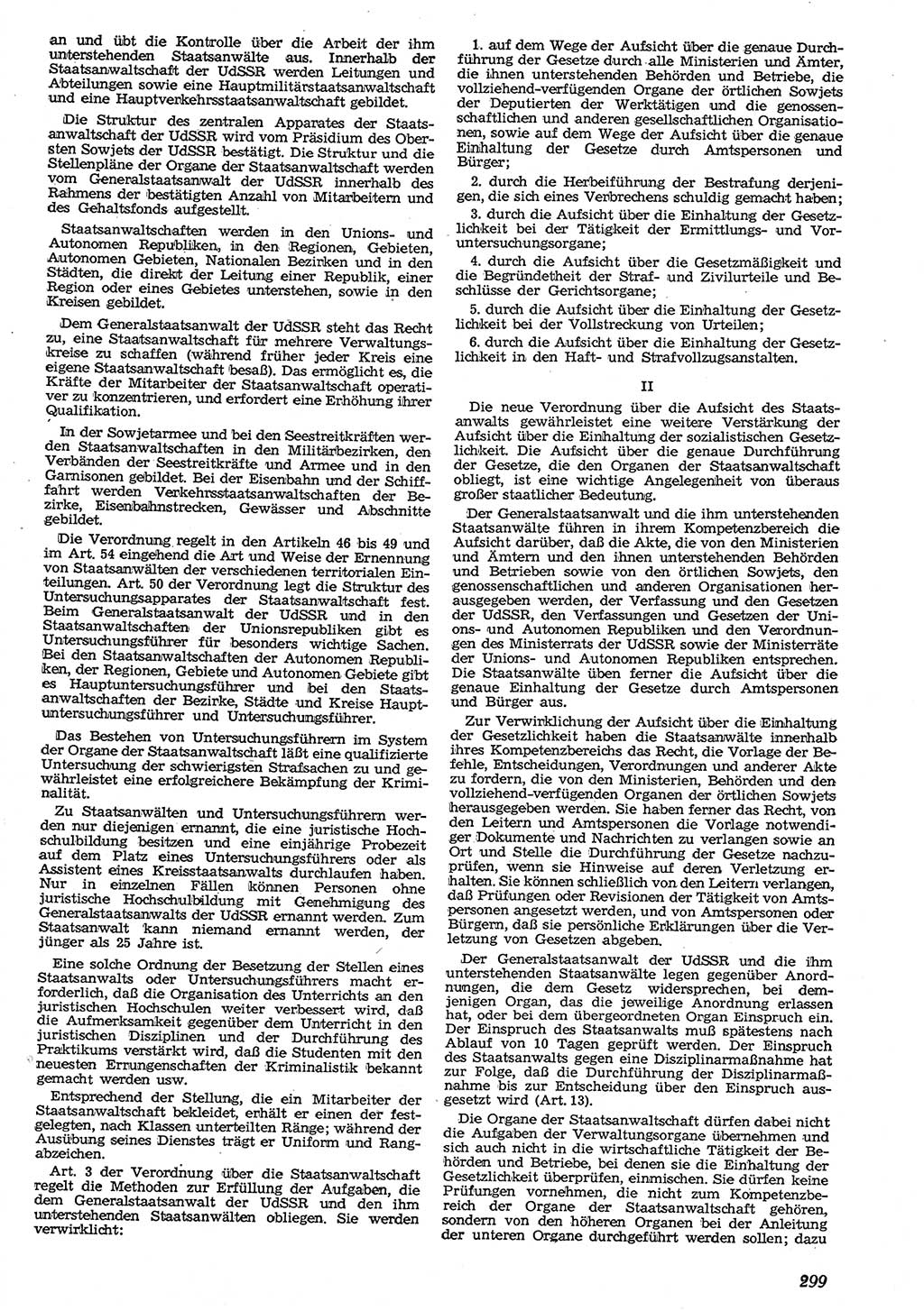 Neue Justiz (NJ), Zeitschrift für Recht und Rechtswissenschaft [Deutsche Demokratische Republik (DDR)], 10. Jahrgang 1956, Seite 299 (NJ DDR 1956, S. 299)