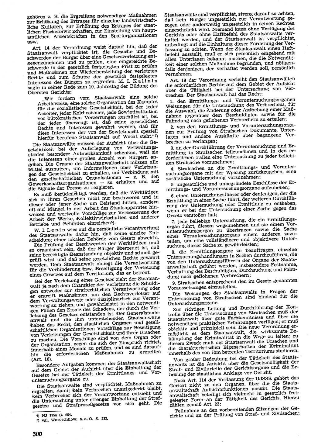 Neue Justiz (NJ), Zeitschrift für Recht und Rechtswissenschaft [Deutsche Demokratische Republik (DDR)], 10. Jahrgang 1956, Seite 300 (NJ DDR 1956, S. 300)