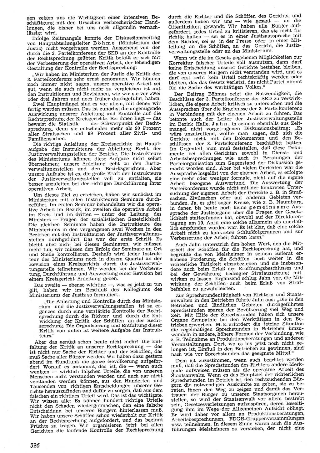 Neue Justiz (NJ), Zeitschrift für Recht und Rechtswissenschaft [Deutsche Demokratische Republik (DDR)], 10. Jahrgang 1956, Seite 326 (NJ DDR 1956, S. 326)