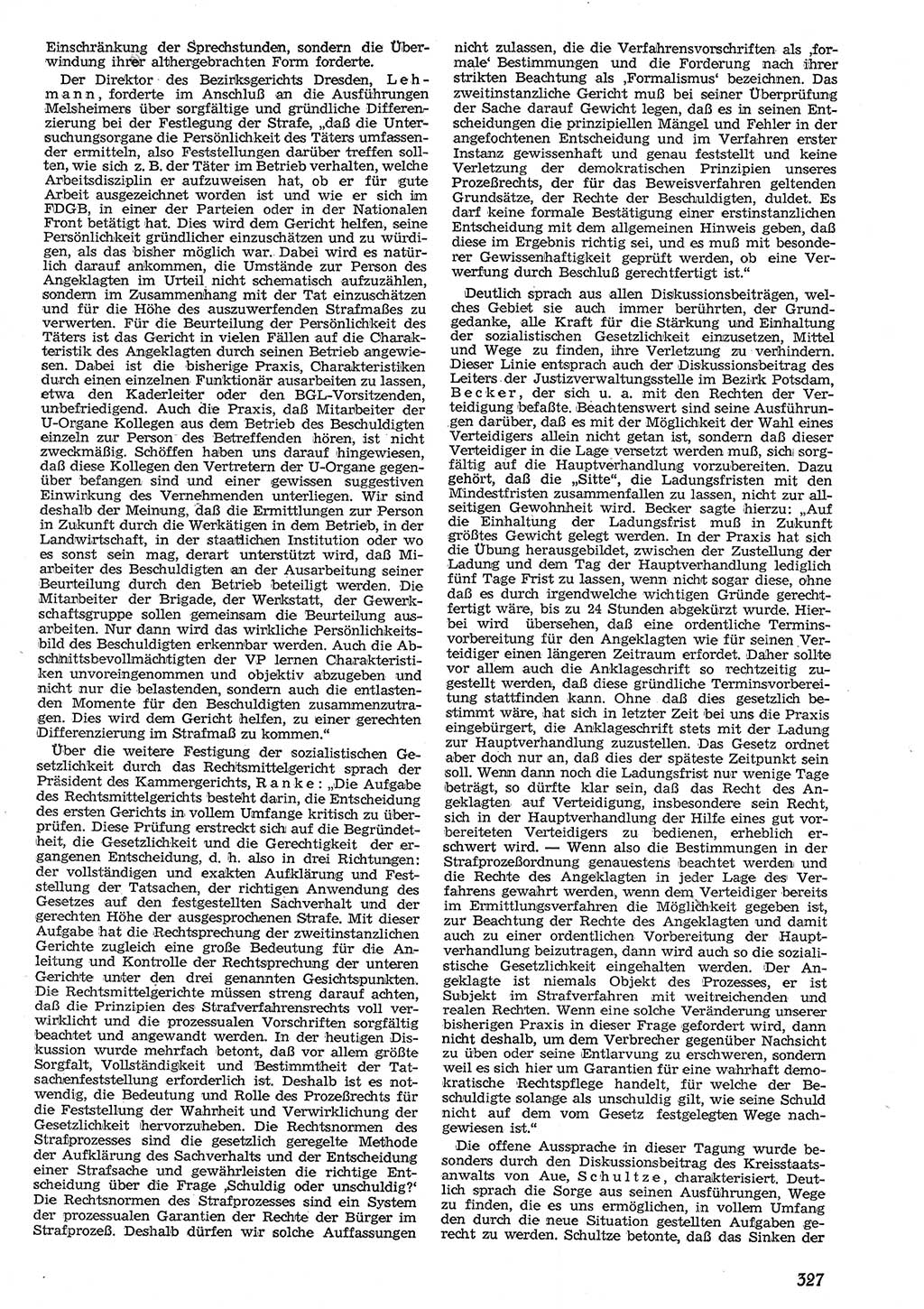 Neue Justiz (NJ), Zeitschrift für Recht und Rechtswissenschaft [Deutsche Demokratische Republik (DDR)], 10. Jahrgang 1956, Seite 327 (NJ DDR 1956, S. 327)