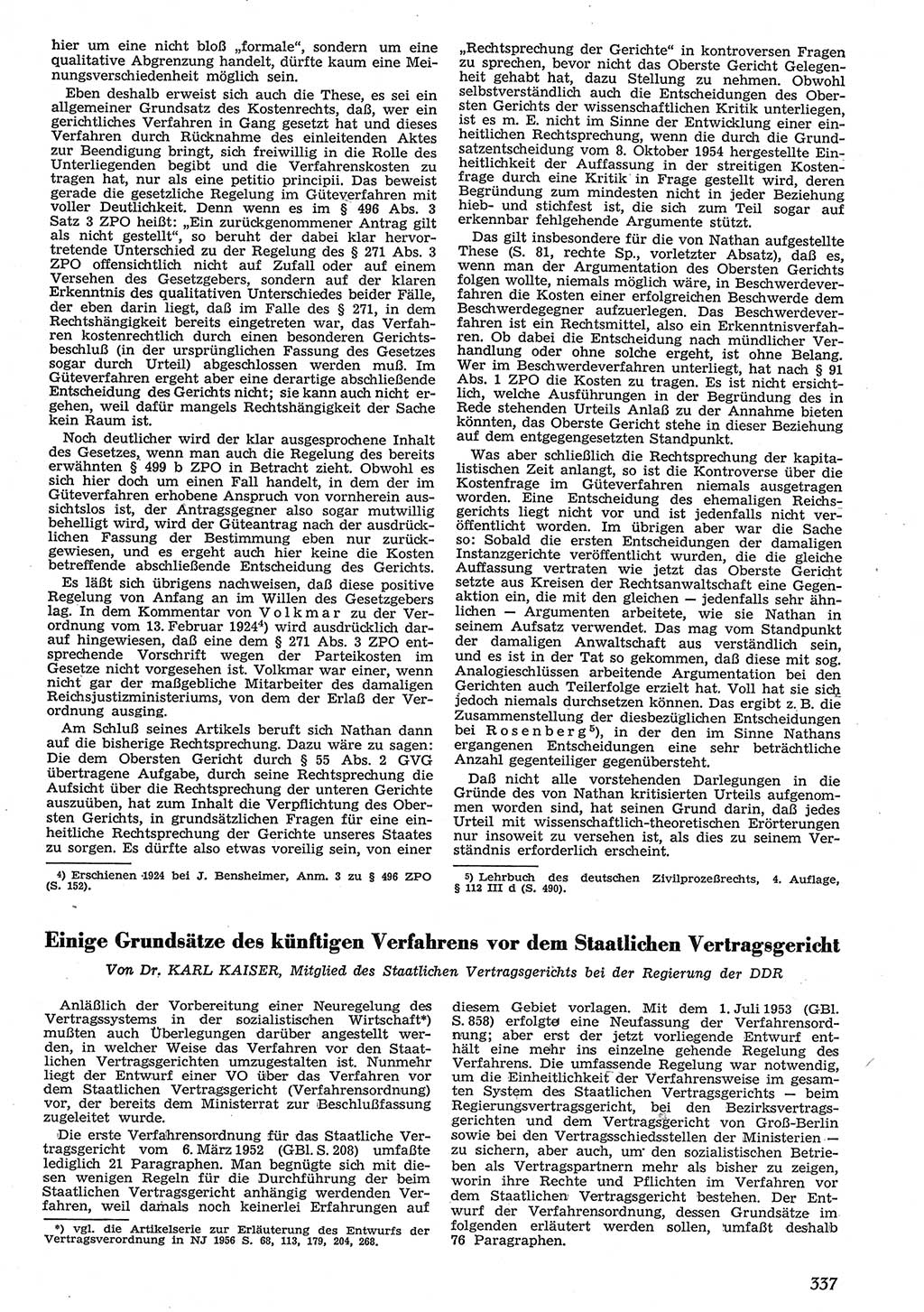 Neue Justiz (NJ), Zeitschrift für Recht und Rechtswissenschaft [Deutsche Demokratische Republik (DDR)], 10. Jahrgang 1956, Seite 337 (NJ DDR 1956, S. 337)