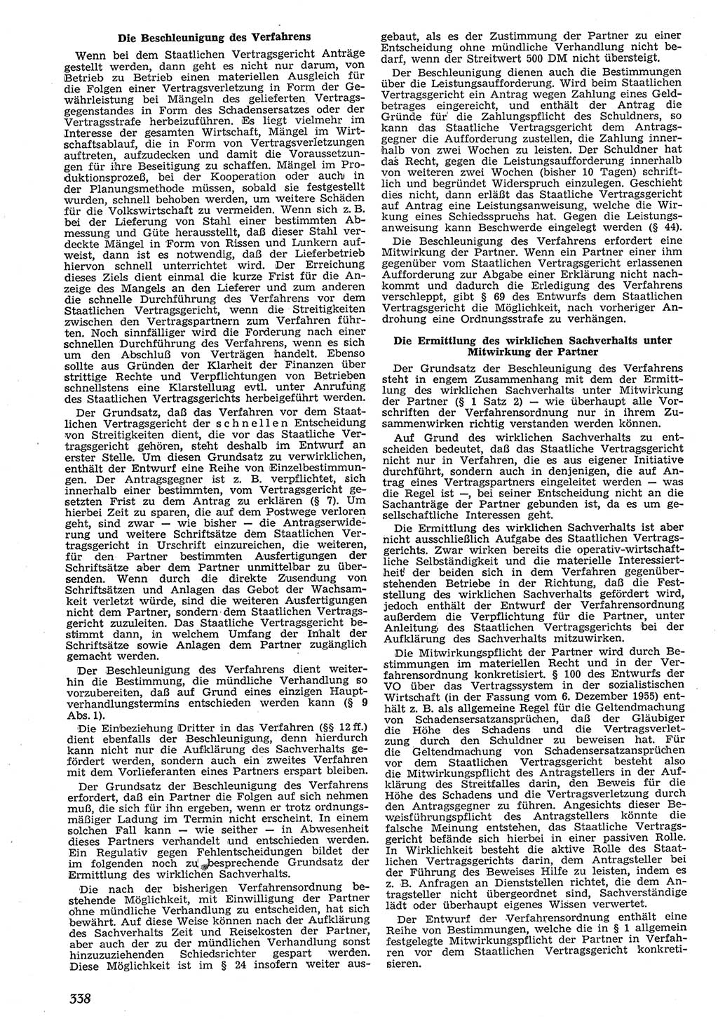 Neue Justiz (NJ), Zeitschrift für Recht und Rechtswissenschaft [Deutsche Demokratische Republik (DDR)], 10. Jahrgang 1956, Seite 338 (NJ DDR 1956, S. 338)