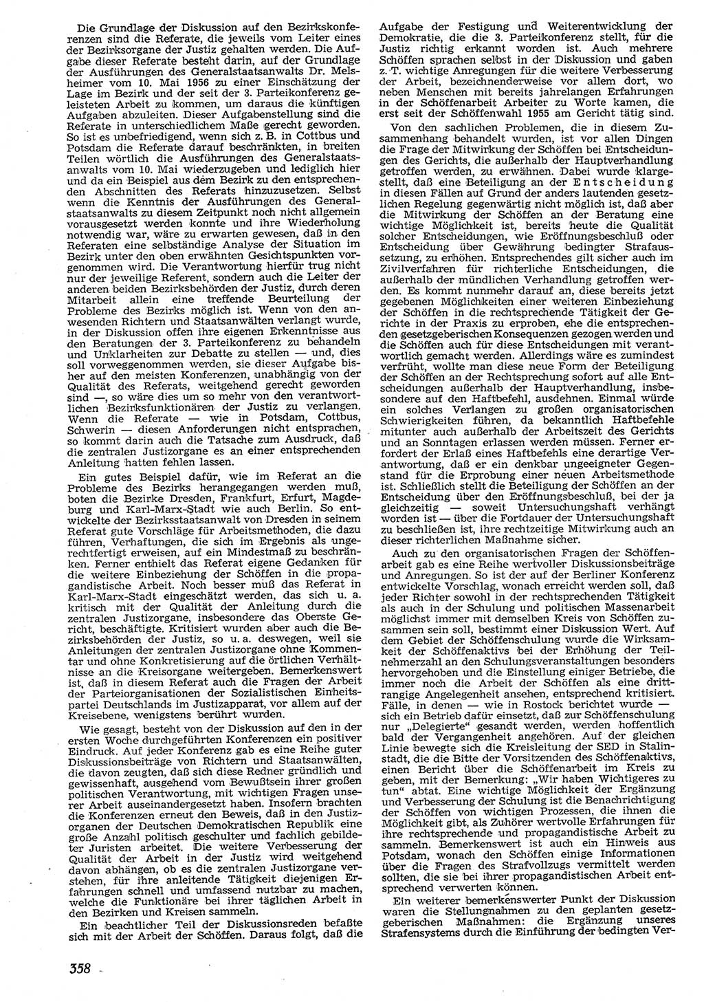 Neue Justiz (NJ), Zeitschrift für Recht und Rechtswissenschaft [Deutsche Demokratische Republik (DDR)], 10. Jahrgang 1956, Seite 358 (NJ DDR 1956, S. 358)