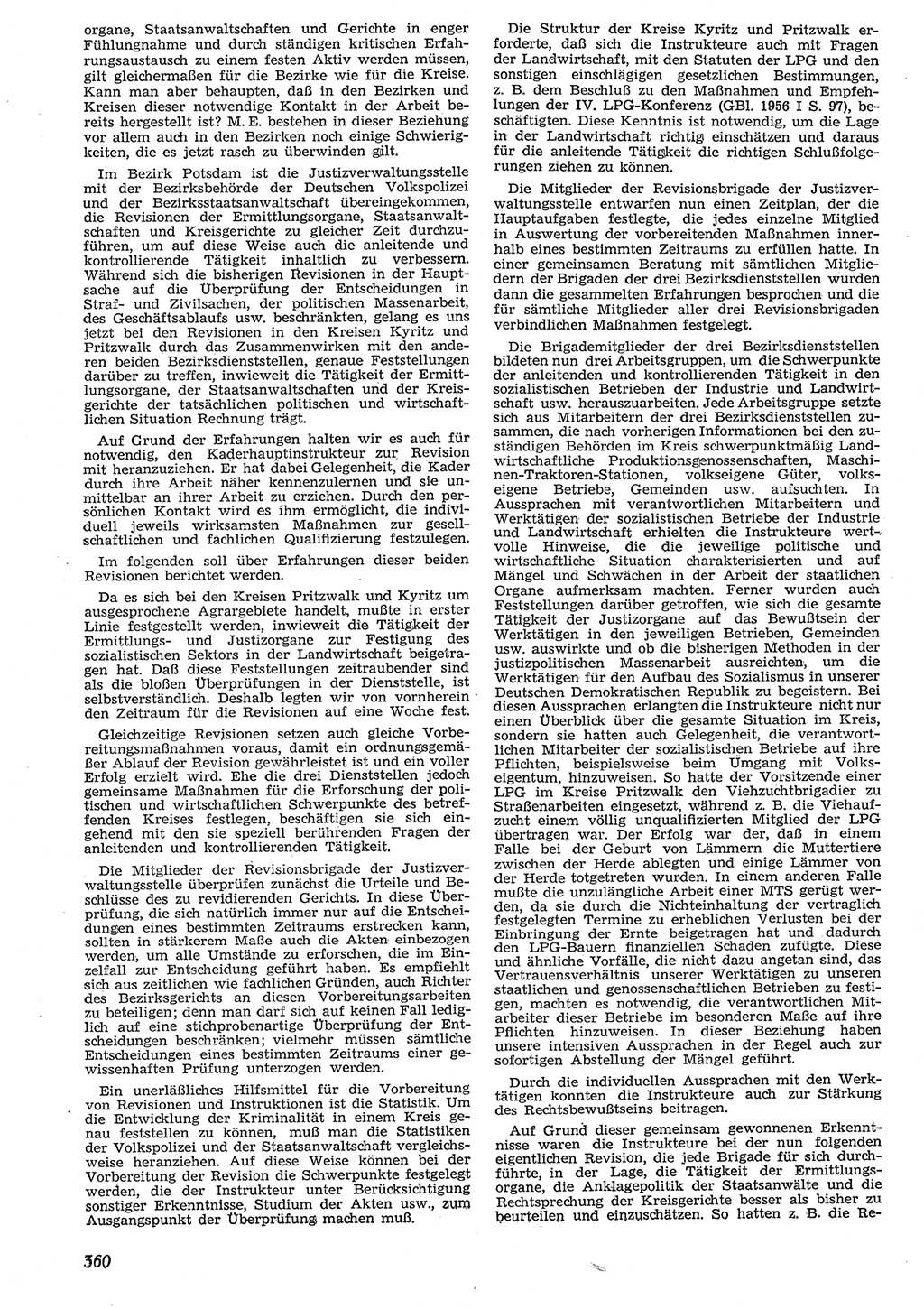 Neue Justiz (NJ), Zeitschrift für Recht und Rechtswissenschaft [Deutsche Demokratische Republik (DDR)], 10. Jahrgang 1956, Seite 360 (NJ DDR 1956, S. 360)