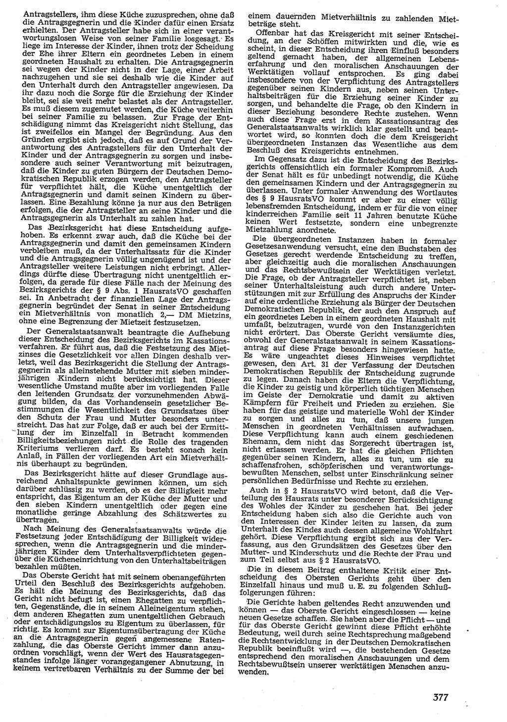 Neue Justiz (NJ), Zeitschrift für Recht und Rechtswissenschaft [Deutsche Demokratische Republik (DDR)], 10. Jahrgang 1956, Seite 377 (NJ DDR 1956, S. 377)