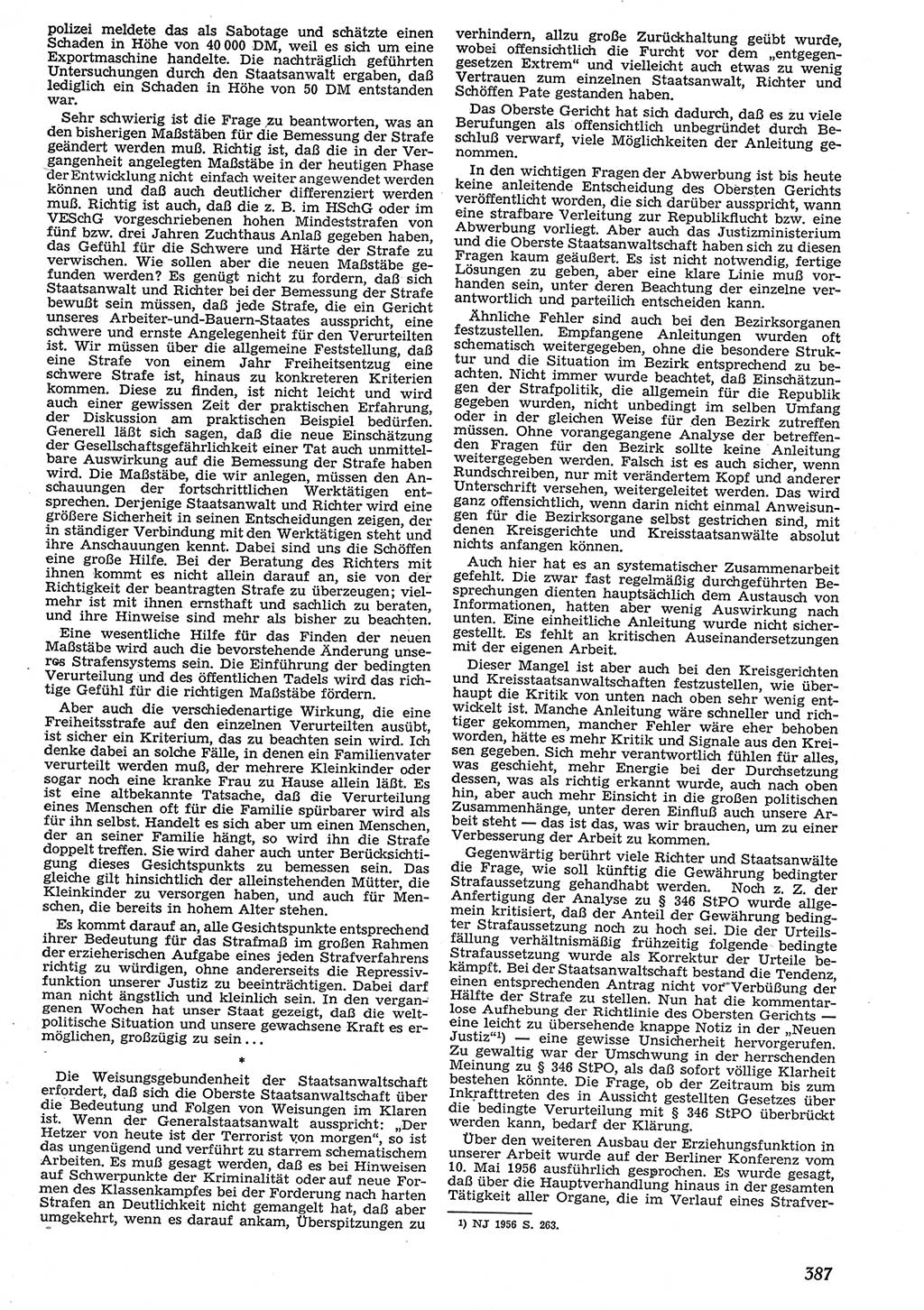 Neue Justiz (NJ), Zeitschrift für Recht und Rechtswissenschaft [Deutsche Demokratische Republik (DDR)], 10. Jahrgang 1956, Seite 387 (NJ DDR 1956, S. 387)