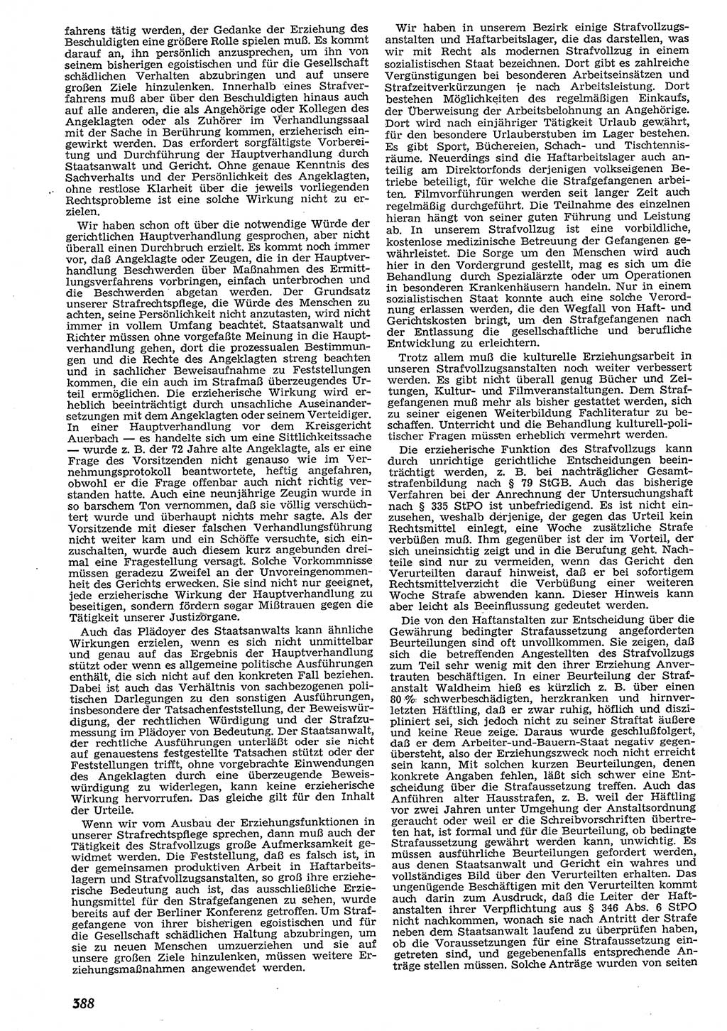 Neue Justiz (NJ), Zeitschrift für Recht und Rechtswissenschaft [Deutsche Demokratische Republik (DDR)], 10. Jahrgang 1956, Seite 388 (NJ DDR 1956, S. 388)