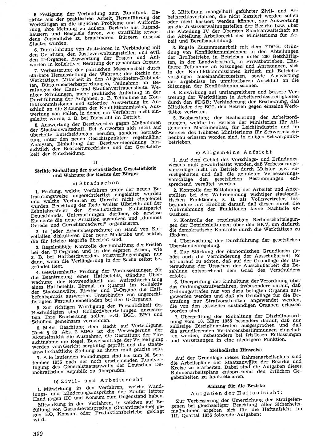 Neue Justiz (NJ), Zeitschrift für Recht und Rechtswissenschaft [Deutsche Demokratische Republik (DDR)], 10. Jahrgang 1956, Seite 390 (NJ DDR 1956, S. 390)