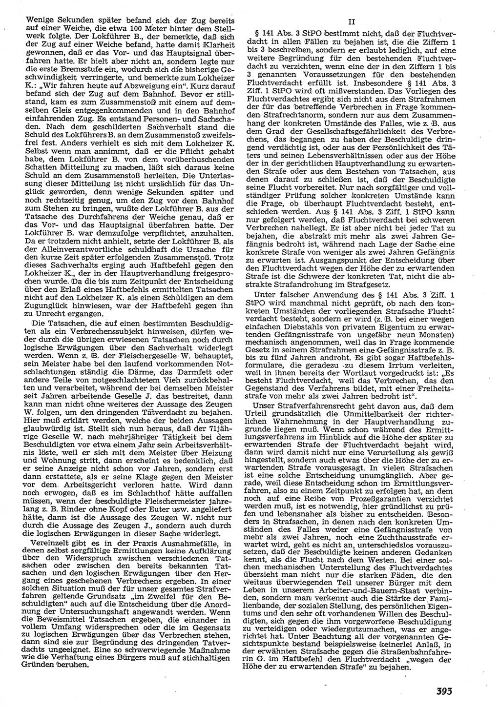 Neue Justiz (NJ), Zeitschrift für Recht und Rechtswissenschaft [Deutsche Demokratische Republik (DDR)], 10. Jahrgang 1956, Seite 393 (NJ DDR 1956, S. 393)