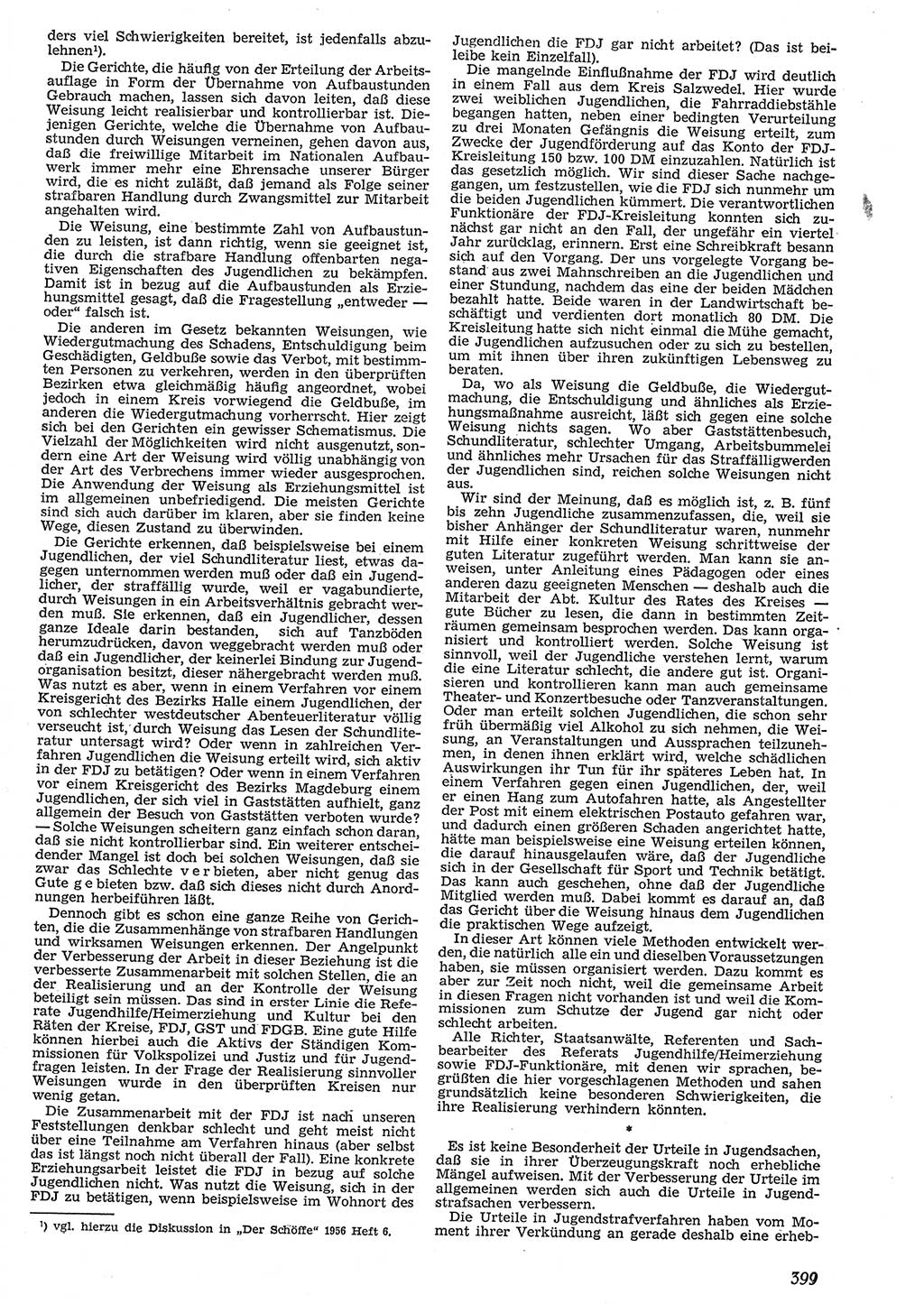 Neue Justiz (NJ), Zeitschrift für Recht und Rechtswissenschaft [Deutsche Demokratische Republik (DDR)], 10. Jahrgang 1956, Seite 399 (NJ DDR 1956, S. 399)