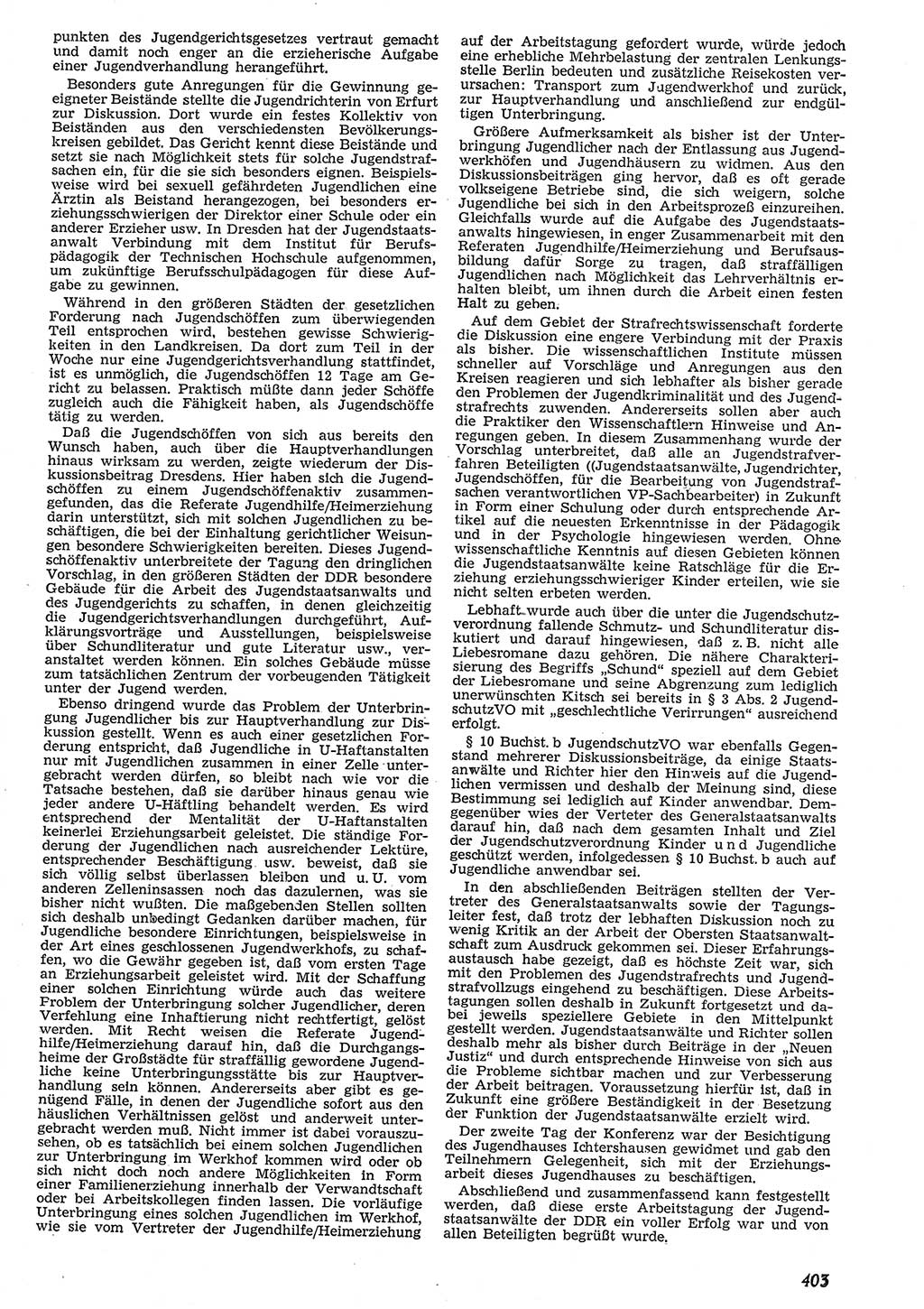 Neue Justiz (NJ), Zeitschrift für Recht und Rechtswissenschaft [Deutsche Demokratische Republik (DDR)], 10. Jahrgang 1956, Seite 403 (NJ DDR 1956, S. 403)