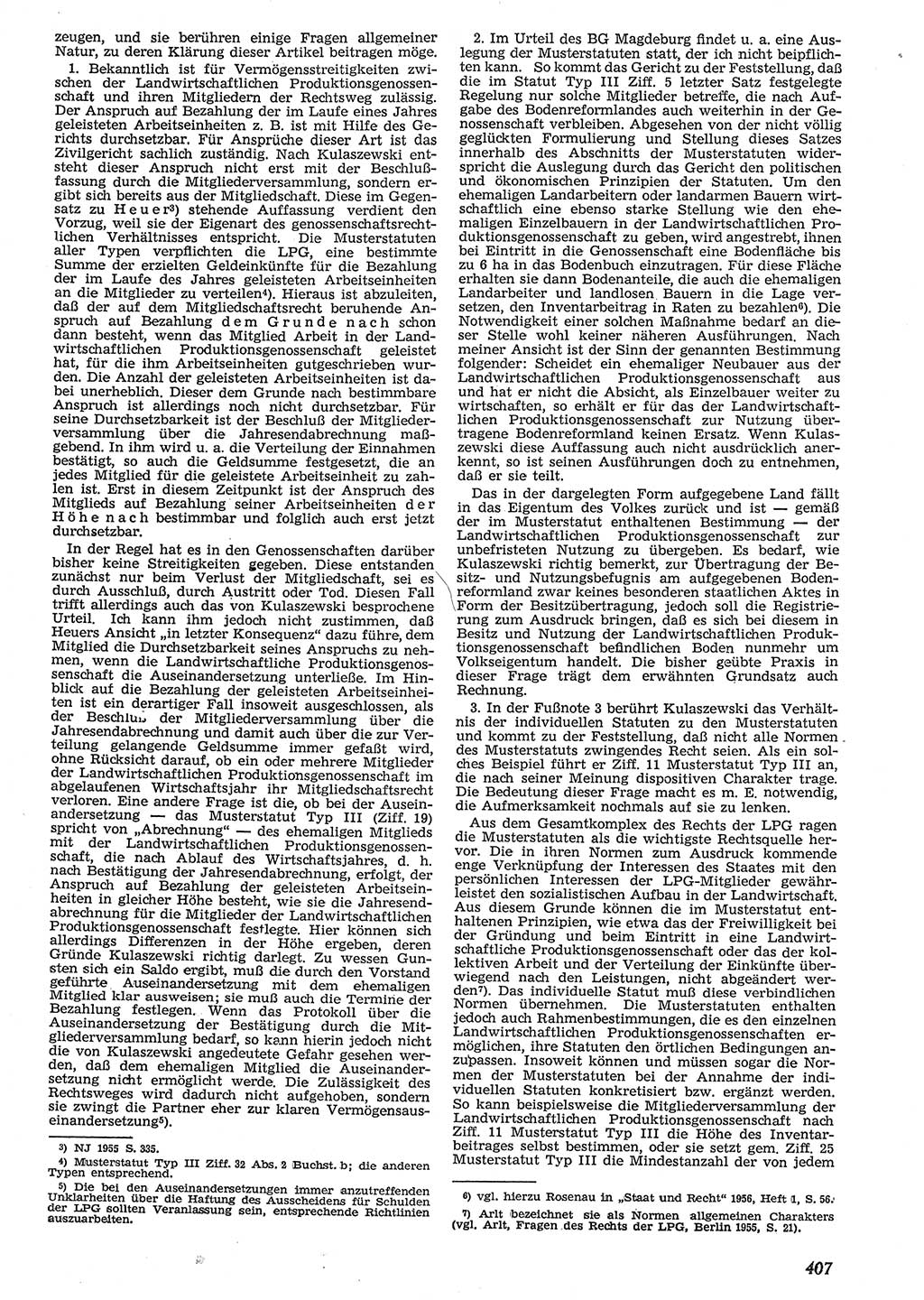 Neue Justiz (NJ), Zeitschrift für Recht und Rechtswissenschaft [Deutsche Demokratische Republik (DDR)], 10. Jahrgang 1956, Seite 407 (NJ DDR 1956, S. 407)