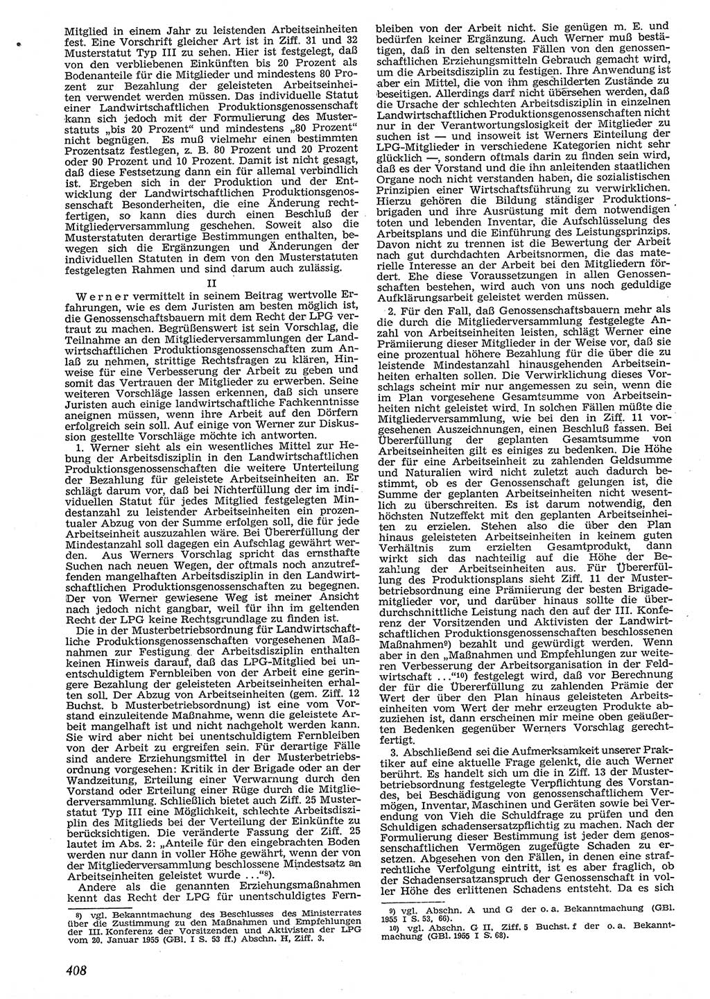 Neue Justiz (NJ), Zeitschrift für Recht und Rechtswissenschaft [Deutsche Demokratische Republik (DDR)], 10. Jahrgang 1956, Seite 408 (NJ DDR 1956, S. 408)