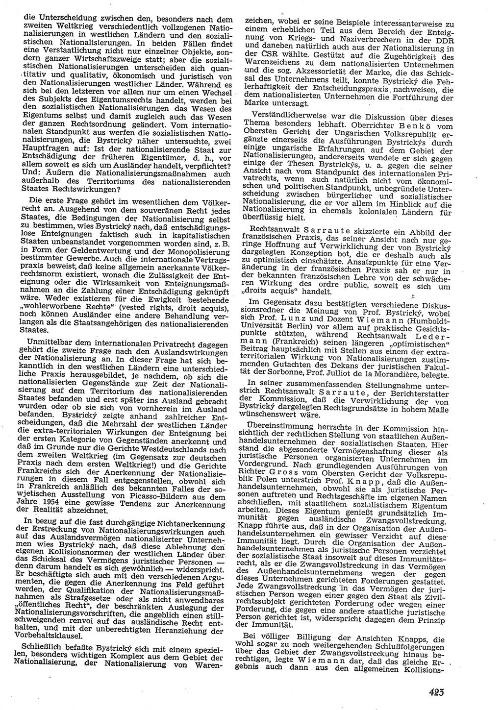 Neue Justiz (NJ), Zeitschrift für Recht und Rechtswissenschaft [Deutsche Demokratische Republik (DDR)], 10. Jahrgang 1956, Seite 423 (NJ DDR 1956, S. 423)