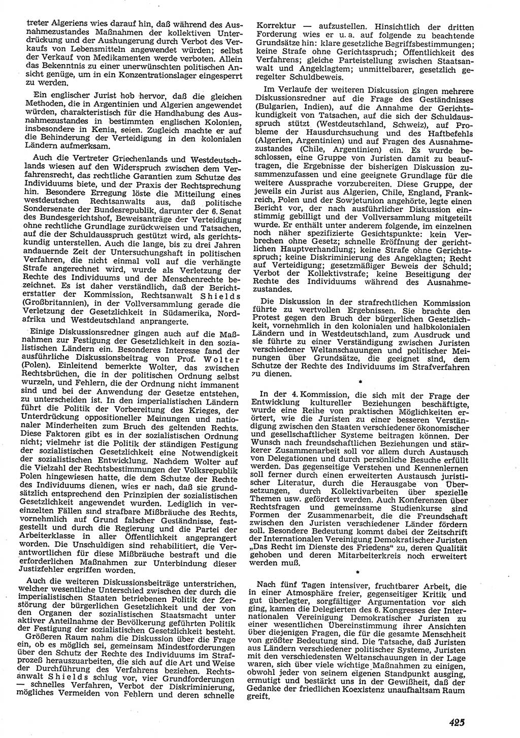 Neue Justiz (NJ), Zeitschrift für Recht und Rechtswissenschaft [Deutsche Demokratische Republik (DDR)], 10. Jahrgang 1956, Seite 425 (NJ DDR 1956, S. 425)