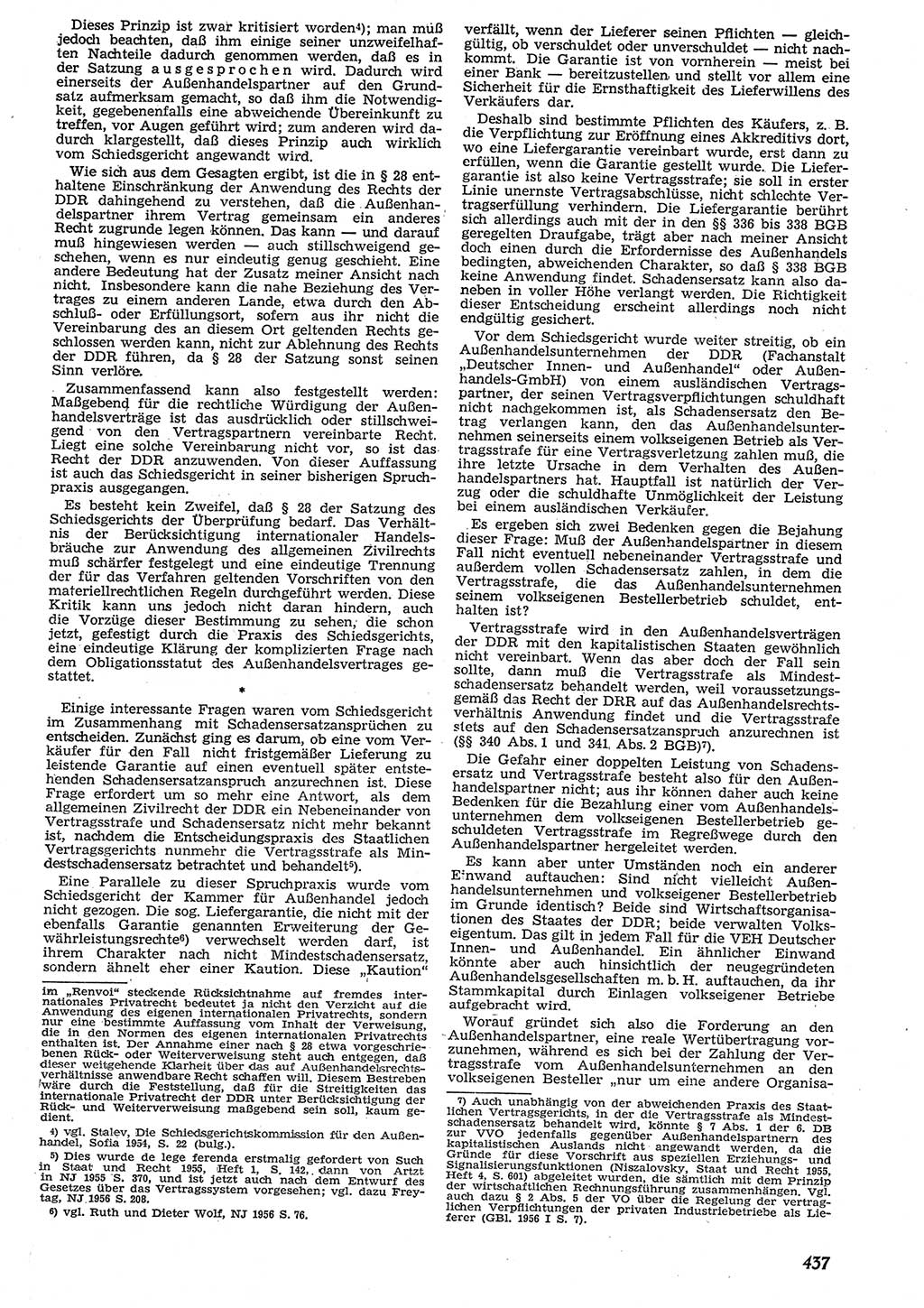 Neue Justiz (NJ), Zeitschrift für Recht und Rechtswissenschaft [Deutsche Demokratische Republik (DDR)], 10. Jahrgang 1956, Seite 437 (NJ DDR 1956, S. 437)