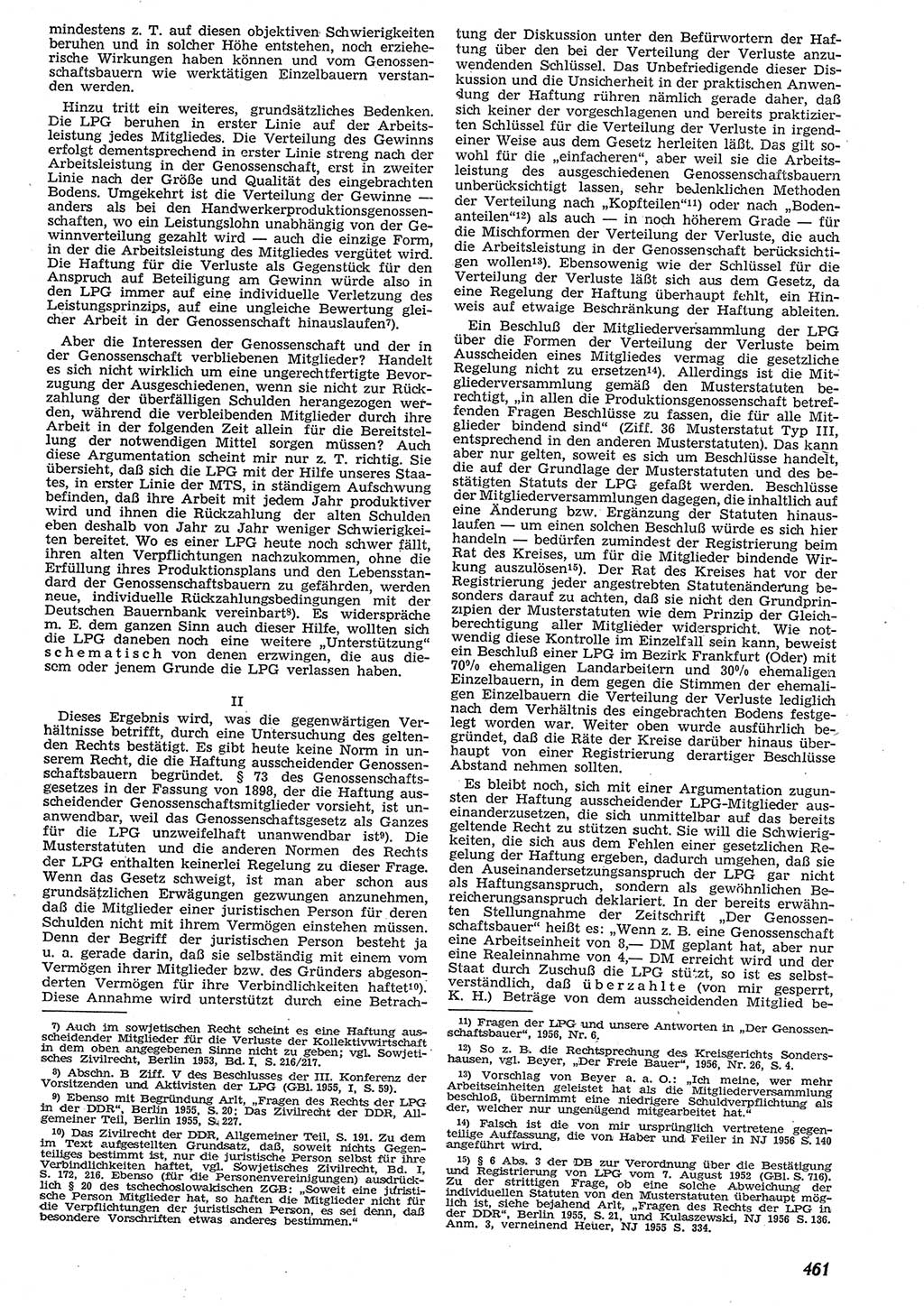 Neue Justiz (NJ), Zeitschrift für Recht und Rechtswissenschaft [Deutsche Demokratische Republik (DDR)], 10. Jahrgang 1956, Seite 461 (NJ DDR 1956, S. 461)