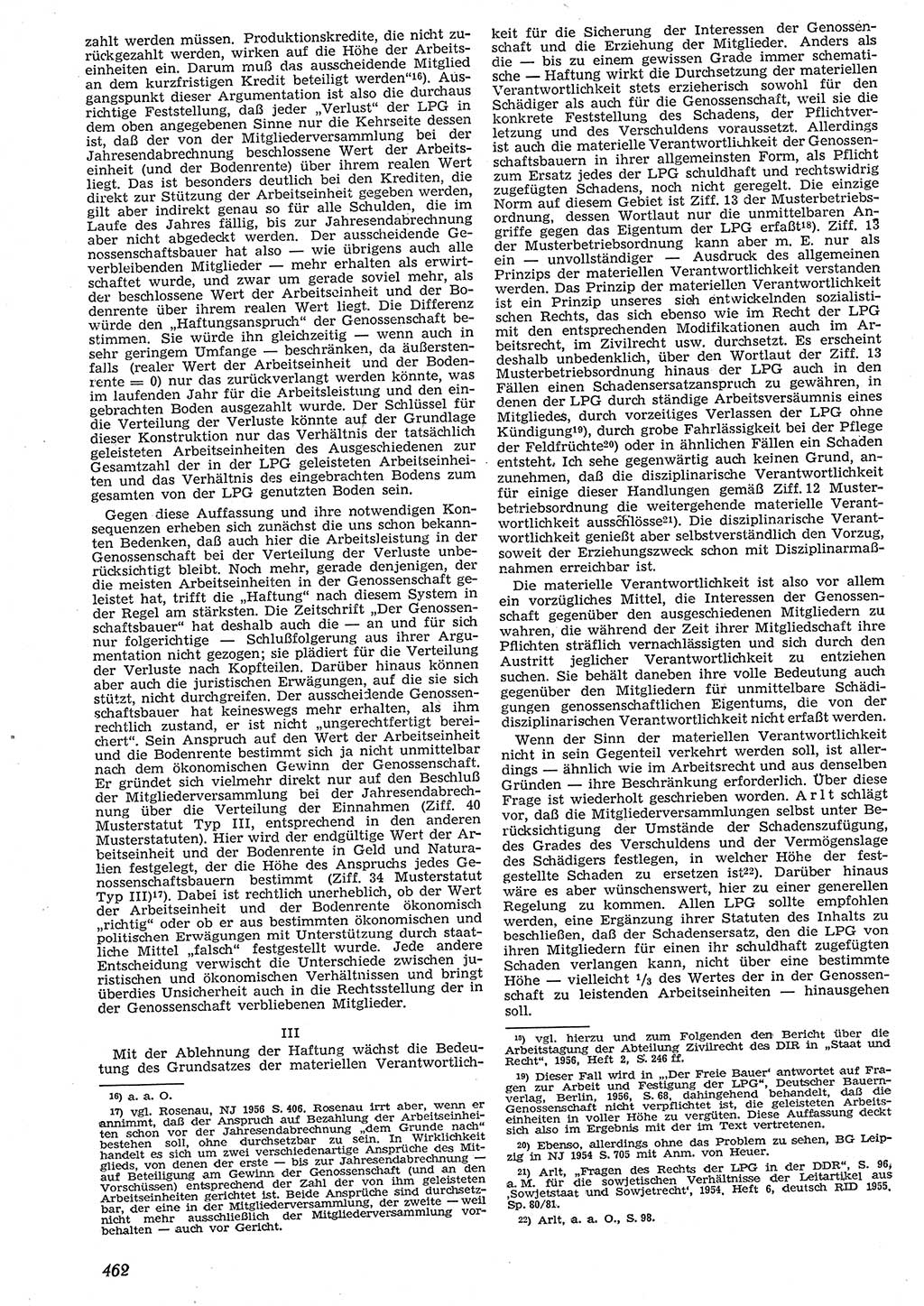 Neue Justiz (NJ), Zeitschrift für Recht und Rechtswissenschaft [Deutsche Demokratische Republik (DDR)], 10. Jahrgang 1956, Seite 462 (NJ DDR 1956, S. 462)