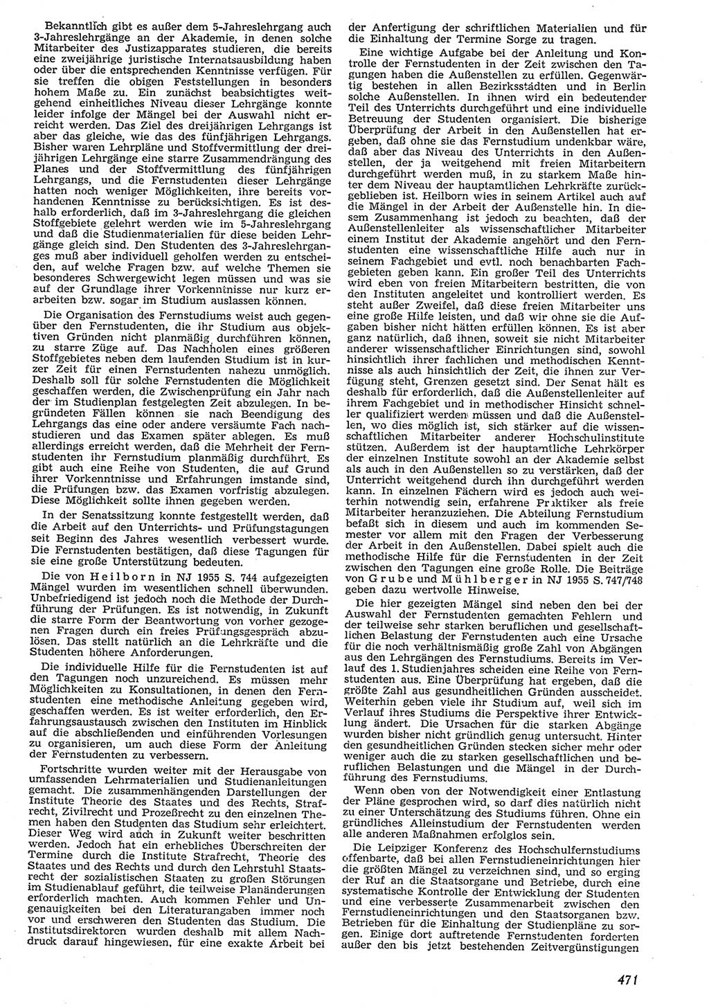 Neue Justiz (NJ), Zeitschrift für Recht und Rechtswissenschaft [Deutsche Demokratische Republik (DDR)], 10. Jahrgang 1956, Seite 471 (NJ DDR 1956, S. 471)