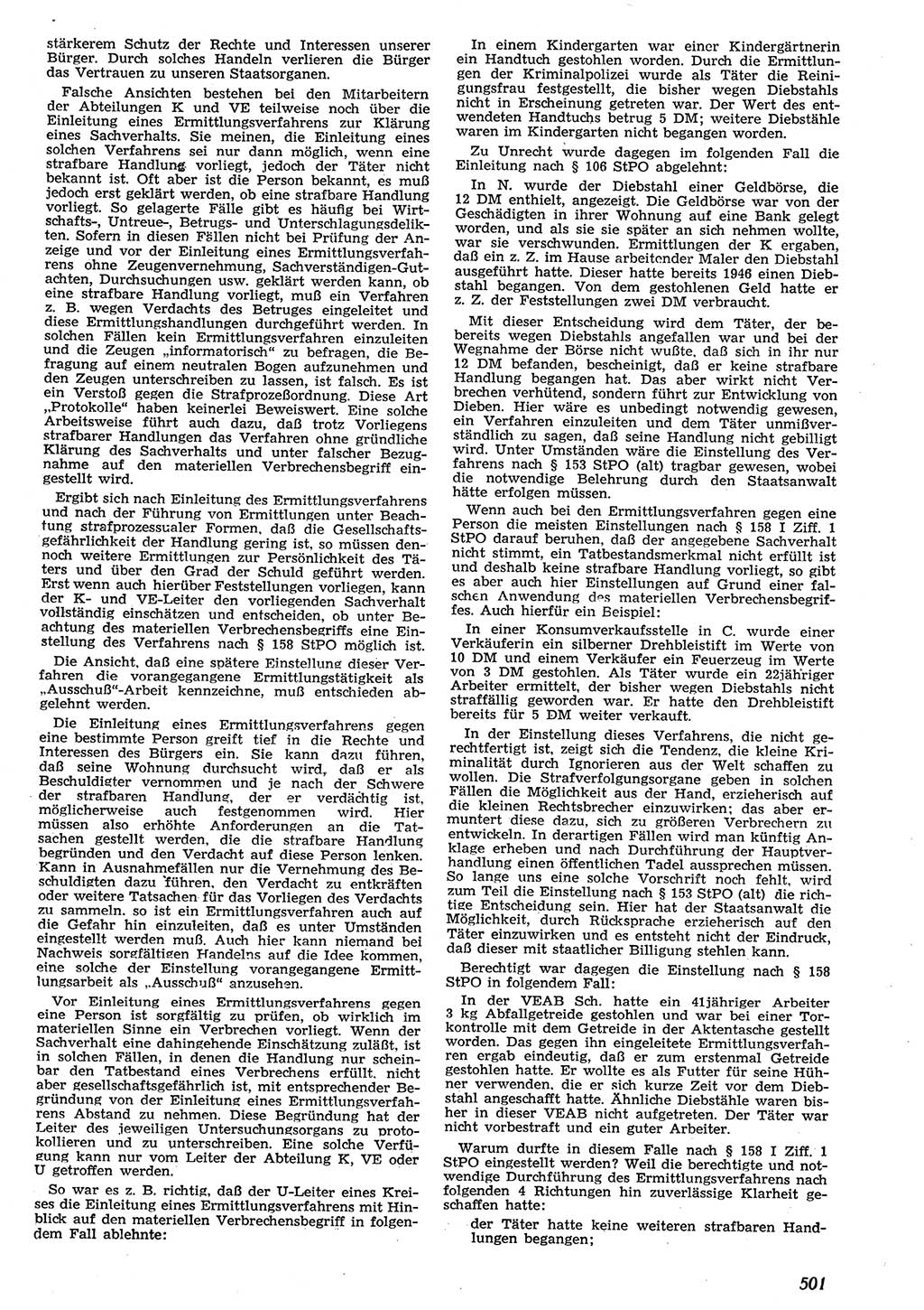 Neue Justiz (NJ), Zeitschrift für Recht und Rechtswissenschaft [Deutsche Demokratische Republik (DDR)], 10. Jahrgang 1956, Seite 501 (NJ DDR 1956, S. 501)