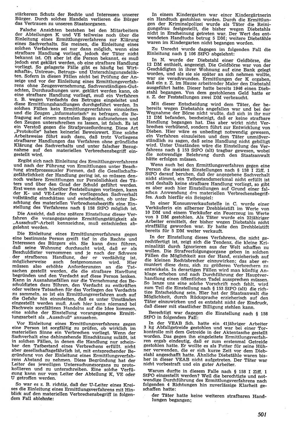 Neue Justiz (NJ), Zeitschrift für Recht und Rechtswissenschaft [Deutsche Demokratische Republik (DDR)], 10. Jahrgang 1956, Seite 501 (NJ DDR 1956, S. 501)