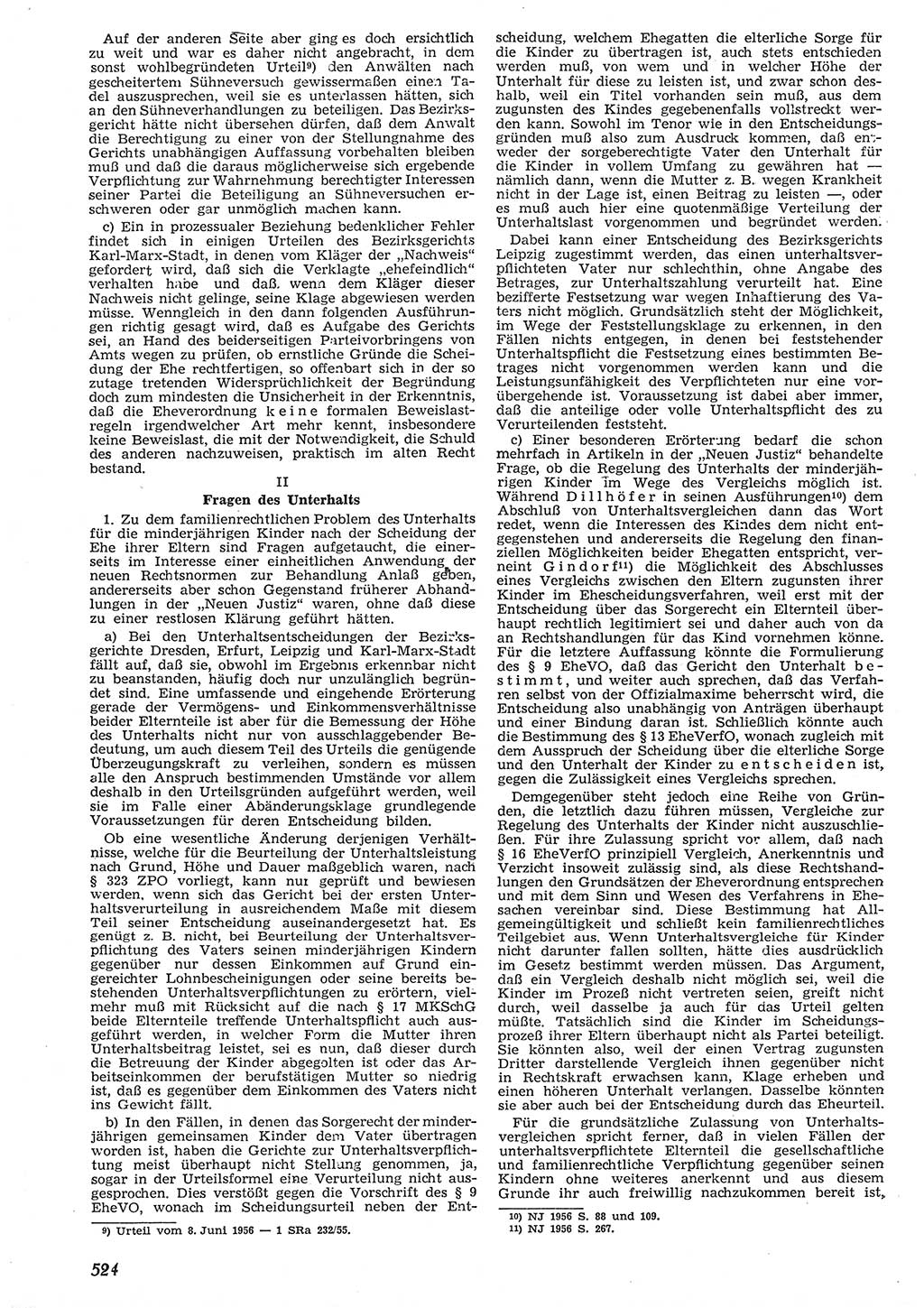 Neue Justiz (NJ), Zeitschrift für Recht und Rechtswissenschaft [Deutsche Demokratische Republik (DDR)], 10. Jahrgang 1956, Seite 524 (NJ DDR 1956, S. 524)