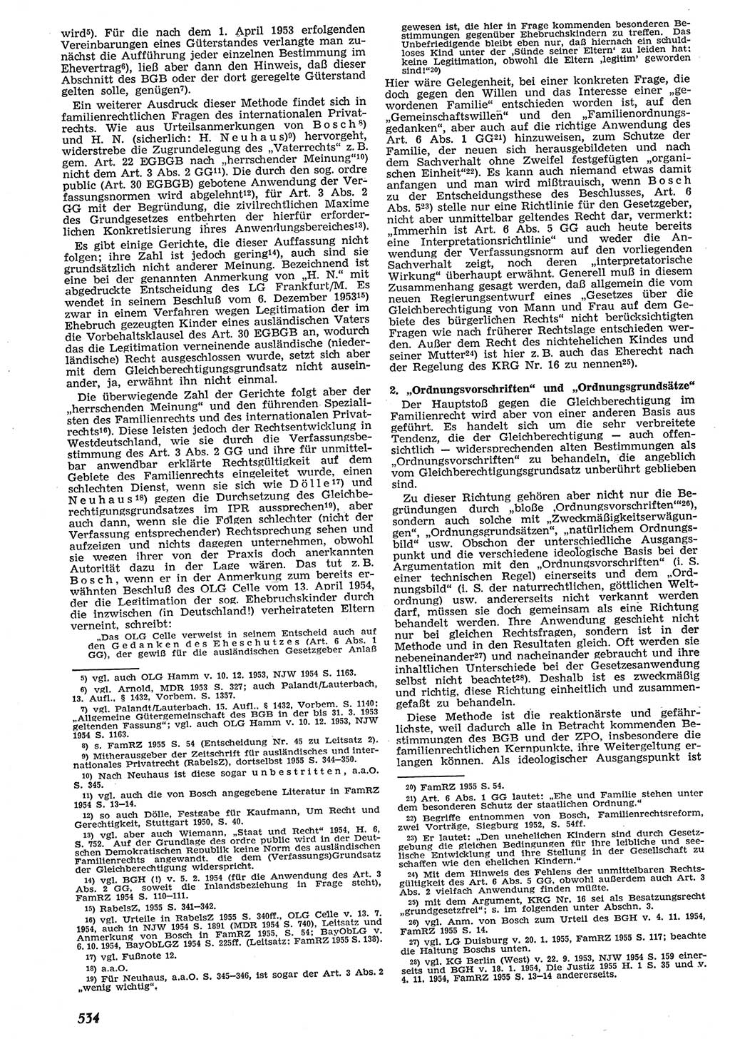Neue Justiz (NJ), Zeitschrift für Recht und Rechtswissenschaft [Deutsche Demokratische Republik (DDR)], 10. Jahrgang 1956, Seite 534 (NJ DDR 1956, S. 534)