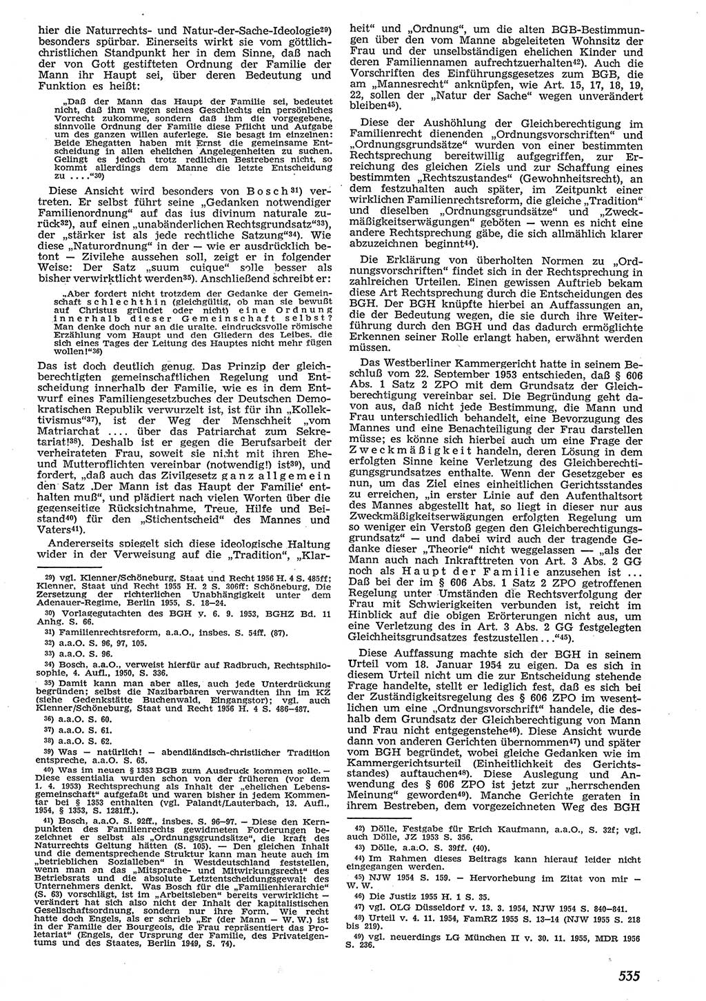 Neue Justiz (NJ), Zeitschrift für Recht und Rechtswissenschaft [Deutsche Demokratische Republik (DDR)], 10. Jahrgang 1956, Seite 535 (NJ DDR 1956, S. 535)