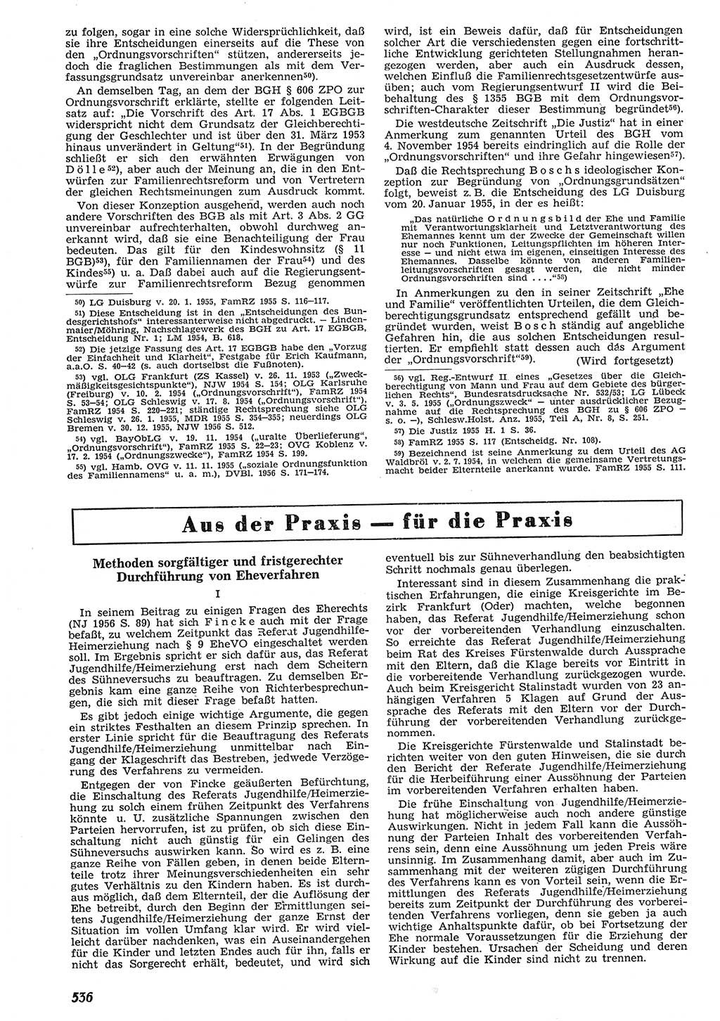 Neue Justiz (NJ), Zeitschrift für Recht und Rechtswissenschaft [Deutsche Demokratische Republik (DDR)], 10. Jahrgang 1956, Seite 536 (NJ DDR 1956, S. 536)