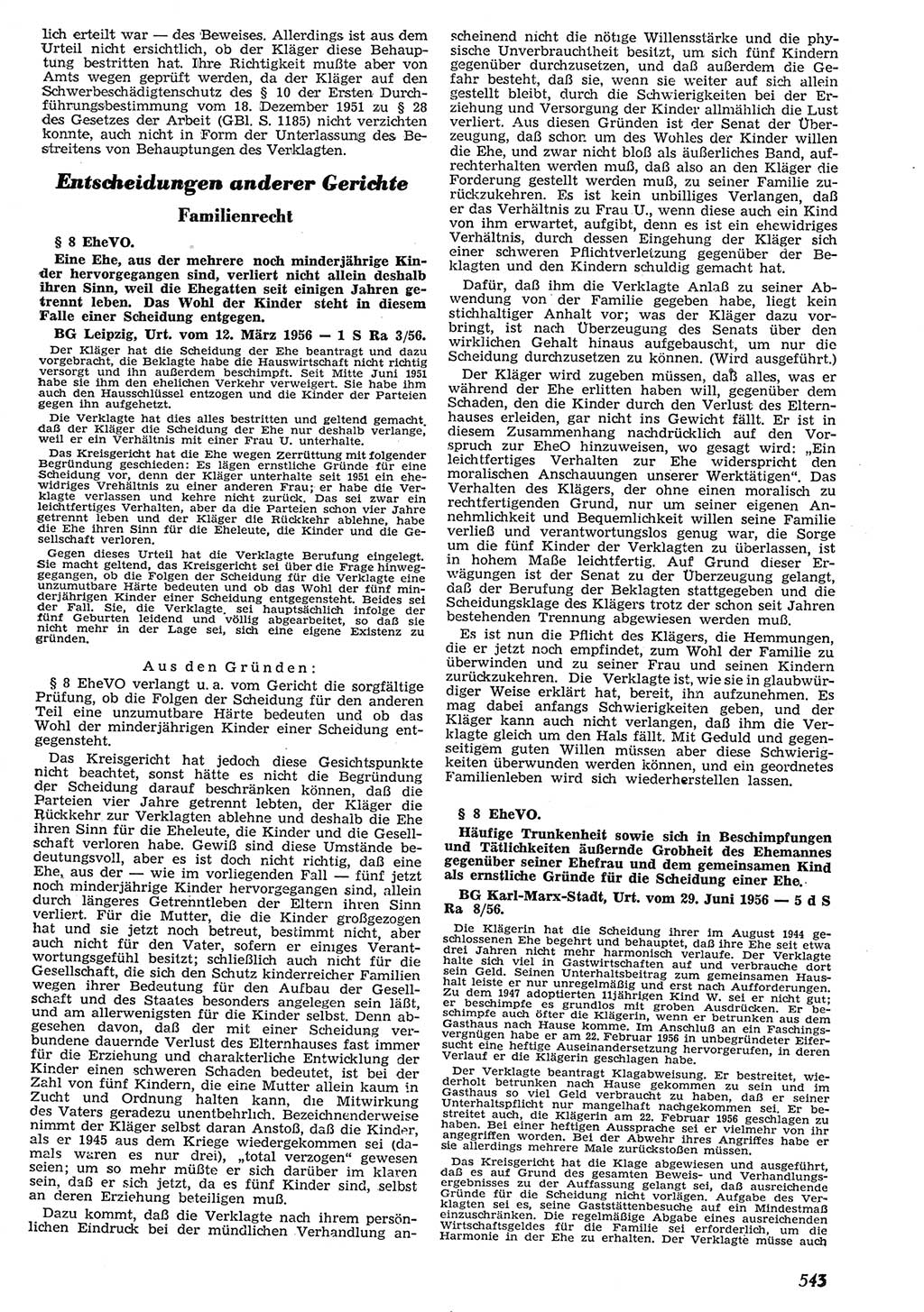 Neue Justiz (NJ), Zeitschrift für Recht und Rechtswissenschaft [Deutsche Demokratische Republik (DDR)], 10. Jahrgang 1956, Seite 543 (NJ DDR 1956, S. 543)