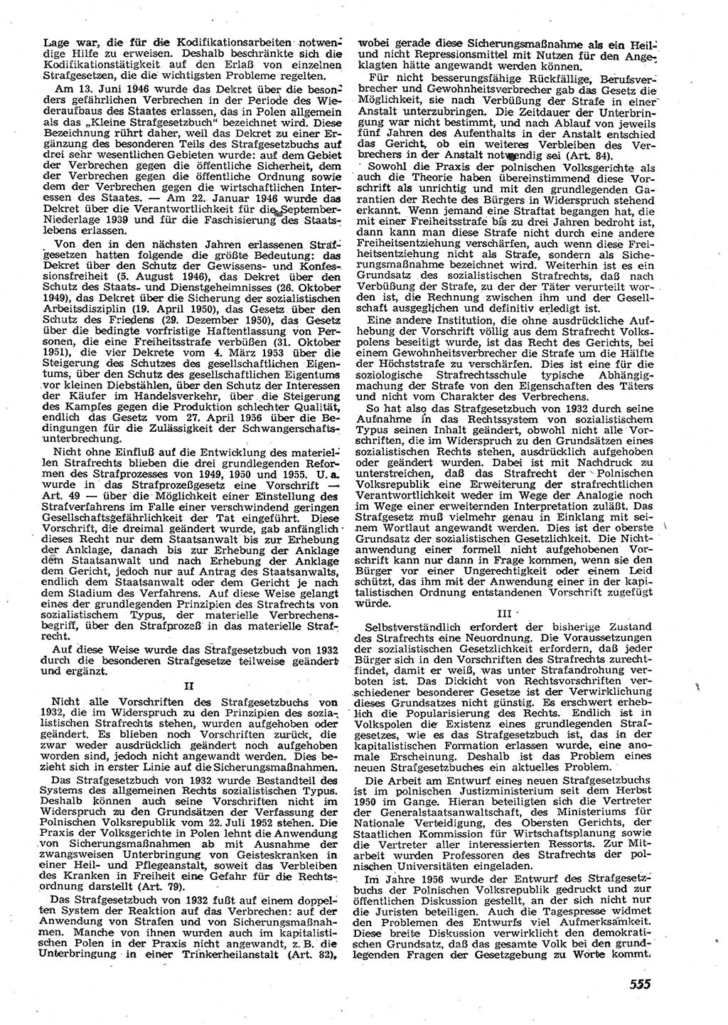 Neue Justiz (NJ), Zeitschrift für Recht und Rechtswissenschaft [Deutsche Demokratische Republik (DDR)], 10. Jahrgang 1956, Seite 555 (NJ DDR 1956, S. 555)
