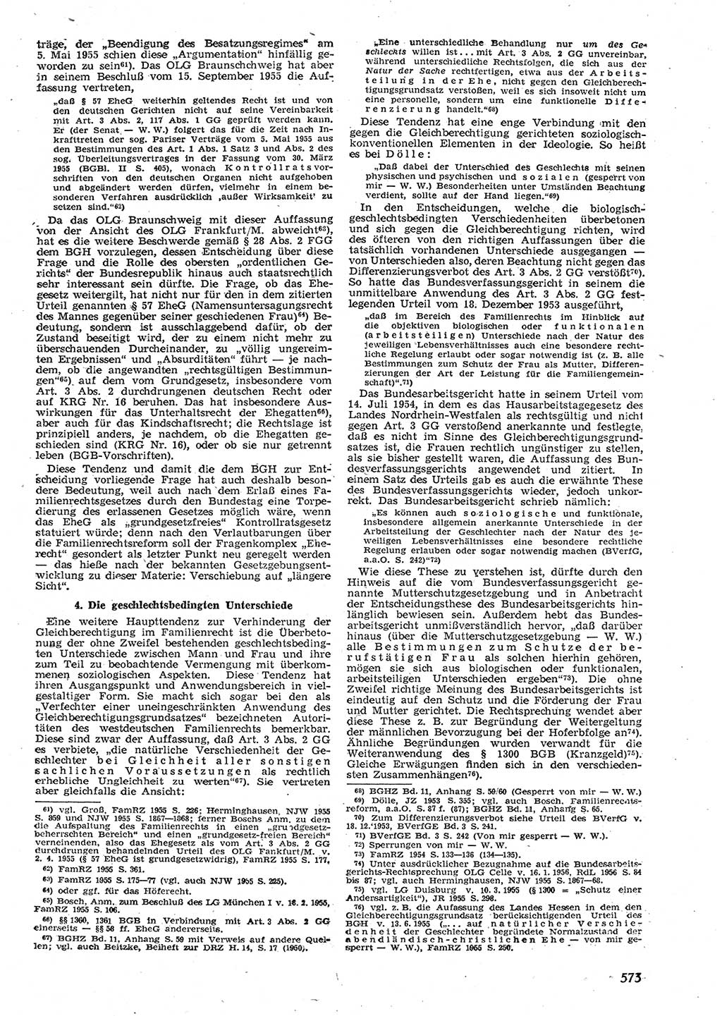 Neue Justiz (NJ), Zeitschrift für Recht und Rechtswissenschaft [Deutsche Demokratische Republik (DDR)], 10. Jahrgang 1956, Seite 573 (NJ DDR 1956, S. 573)