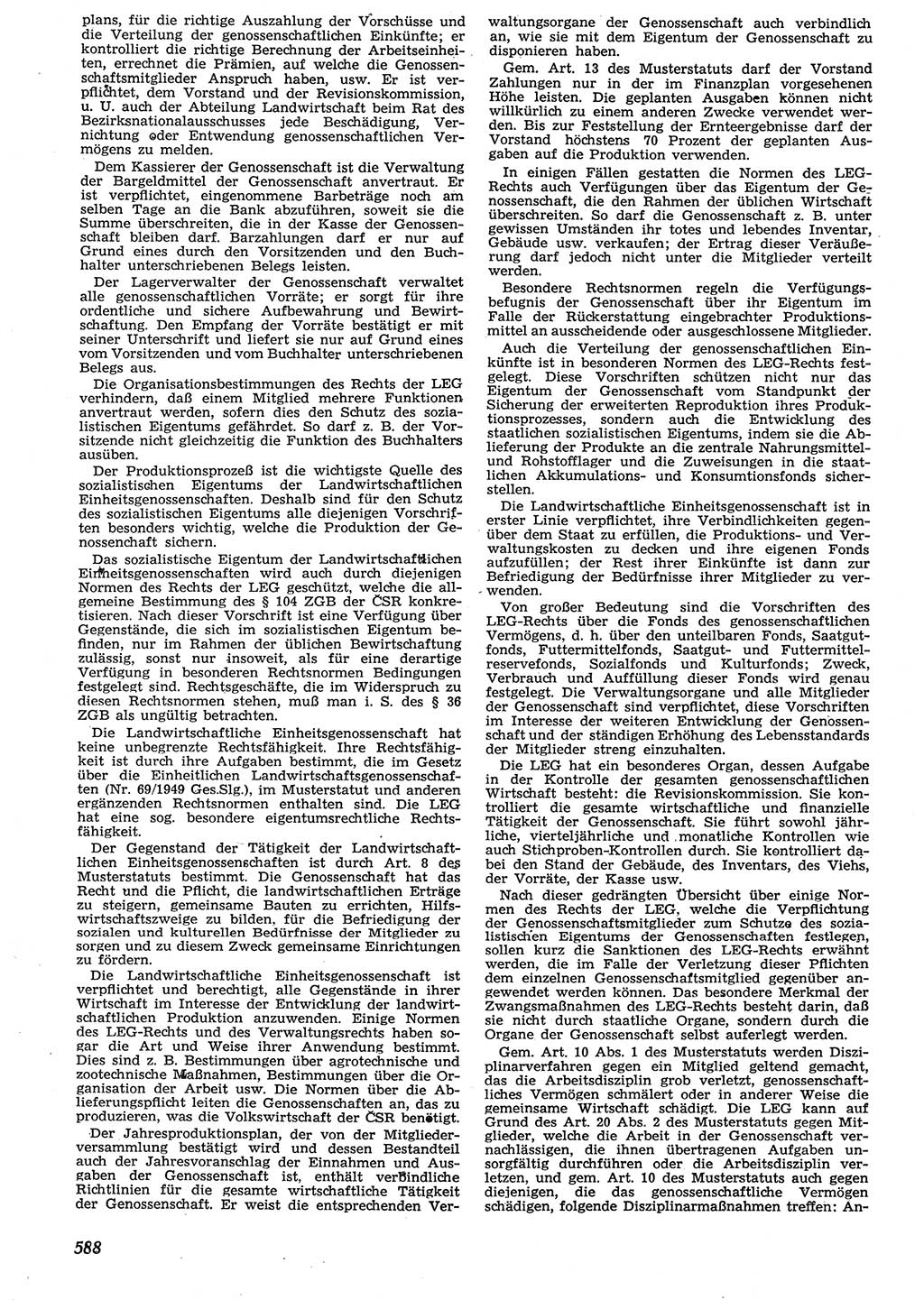 Neue Justiz (NJ), Zeitschrift für Recht und Rechtswissenschaft [Deutsche Demokratische Republik (DDR)], 10. Jahrgang 1956, Seite 588 (NJ DDR 1956, S. 588)