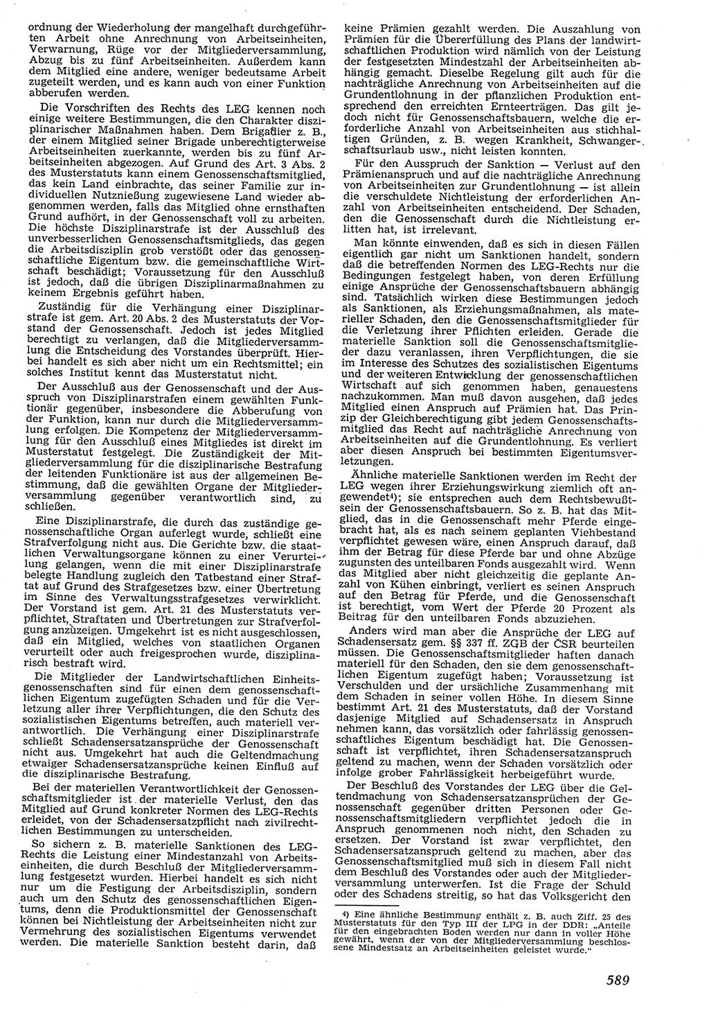 Neue Justiz (NJ), Zeitschrift für Recht und Rechtswissenschaft [Deutsche Demokratische Republik (DDR)], 10. Jahrgang 1956, Seite 589 (NJ DDR 1956, S. 589)
