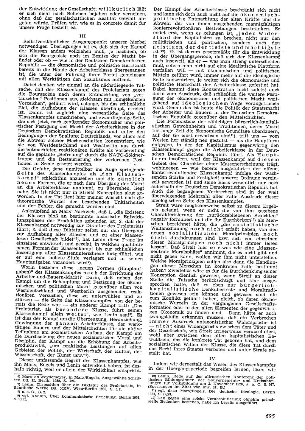 Neue Justiz (NJ), Zeitschrift für Recht und Rechtswissenschaft [Deutsche Demokratische Republik (DDR)], 10. Jahrgang 1956, Seite 625 (NJ DDR 1956, S. 625)