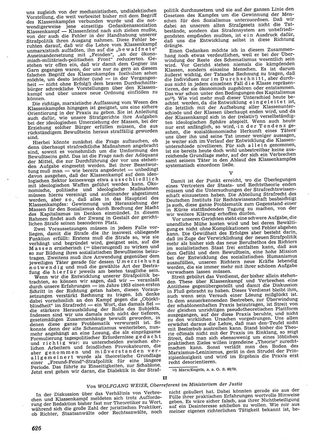 Neue Justiz (NJ), Zeitschrift für Recht und Rechtswissenschaft [Deutsche Demokratische Republik (DDR)], 10. Jahrgang 1956, Seite 626 (NJ DDR 1956, S. 626)
