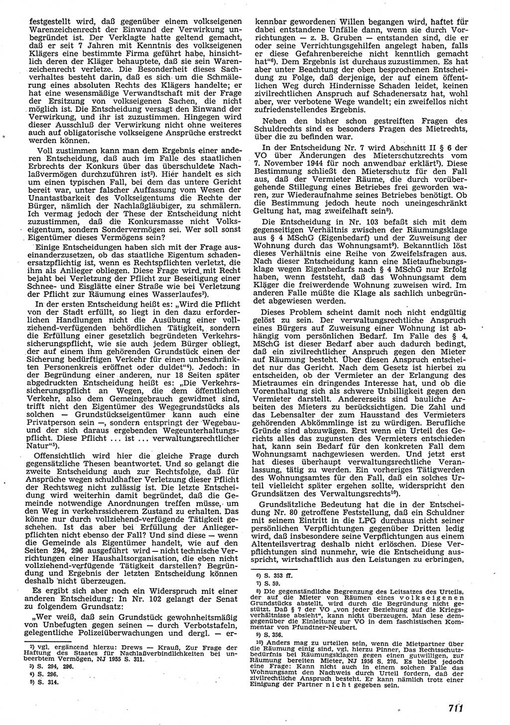Neue Justiz (NJ), Zeitschrift für Recht und Rechtswissenschaft [Deutsche Demokratische Republik (DDR)], 10. Jahrgang 1956, Seite 711 (NJ DDR 1956, S. 711)