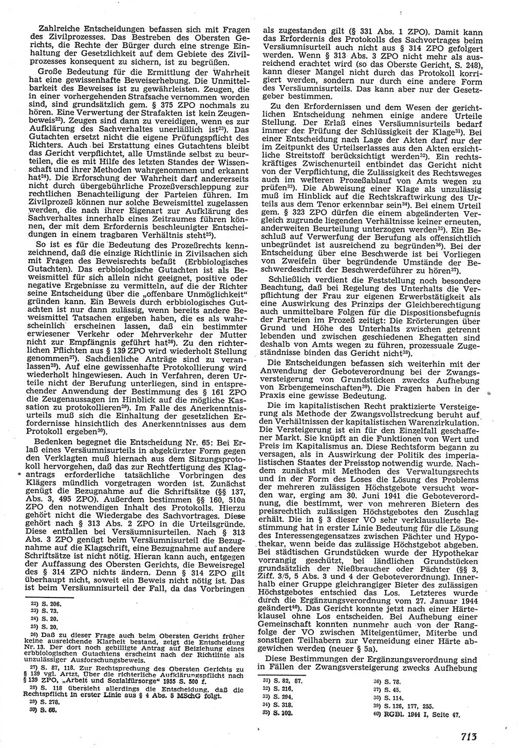 Neue Justiz (NJ), Zeitschrift für Recht und Rechtswissenschaft [Deutsche Demokratische Republik (DDR)], 10. Jahrgang 1956, Seite 713 (NJ DDR 1956, S. 713)