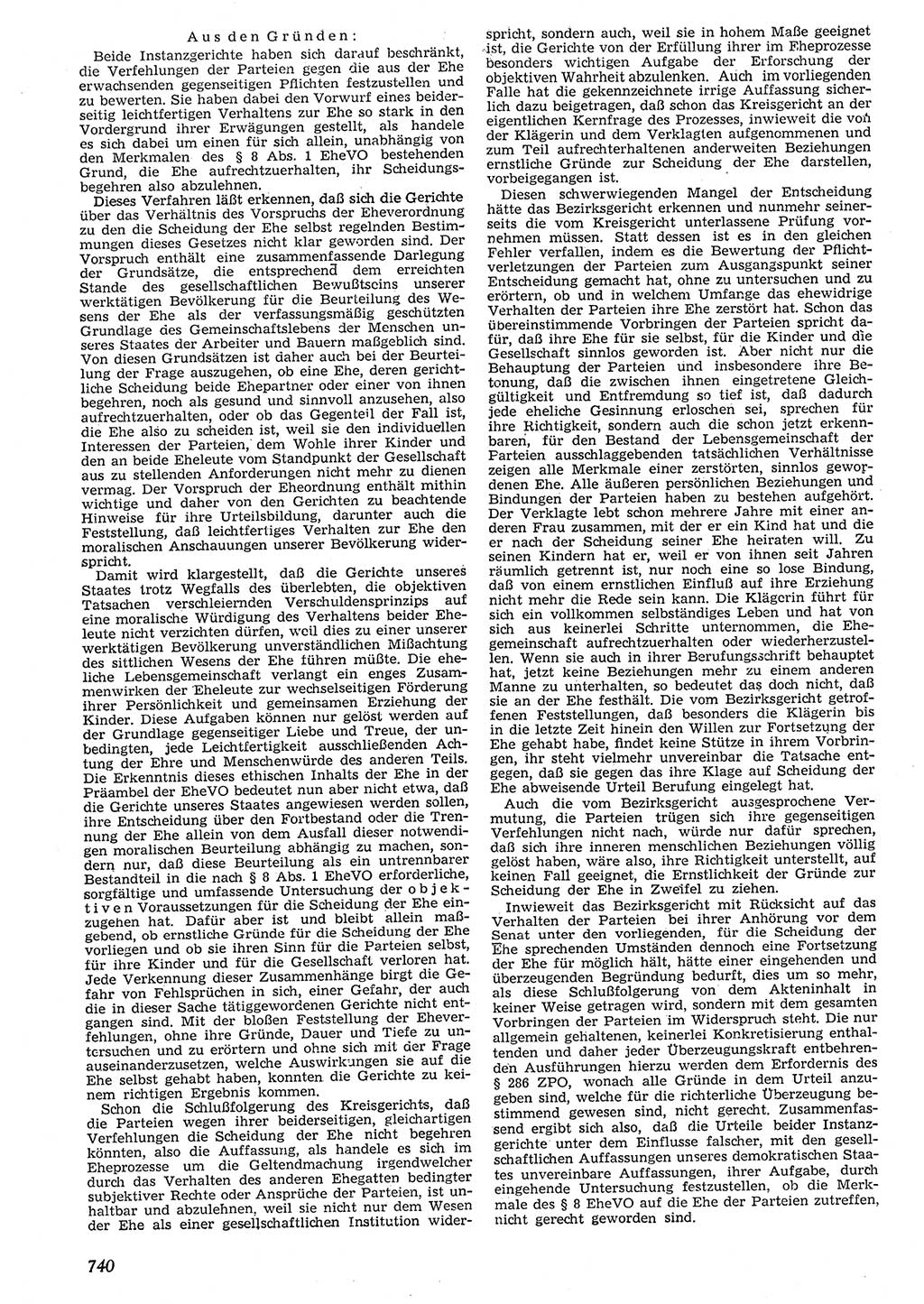 Neue Justiz (NJ), Zeitschrift für Recht und Rechtswissenschaft [Deutsche Demokratische Republik (DDR)], 10. Jahrgang 1956, Seite 740 (NJ DDR 1956, S. 740)