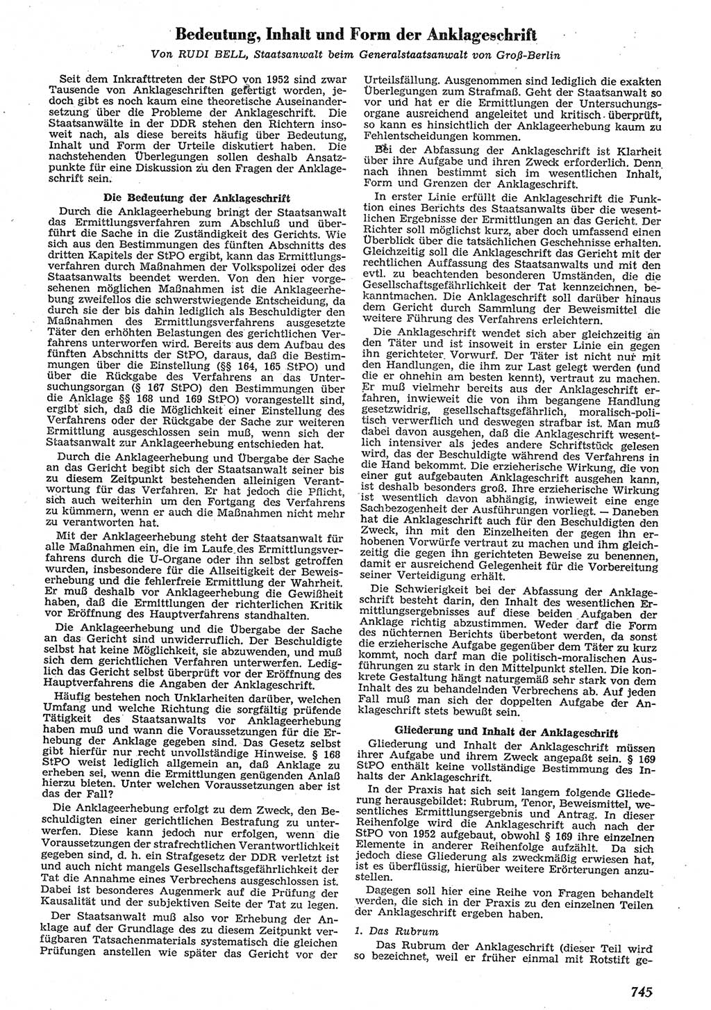 Neue Justiz (NJ), Zeitschrift für Recht und Rechtswissenschaft [Deutsche Demokratische Republik (DDR)], 10. Jahrgang 1956, Seite 745 (NJ DDR 1956, S. 745)