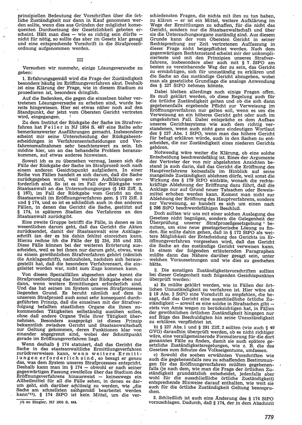 Neue Justiz (NJ), Zeitschrift für Recht und Rechtswissenschaft [Deutsche Demokratische Republik (DDR)], 10. Jahrgang 1956, Seite 779 (NJ DDR 1956, S. 779)