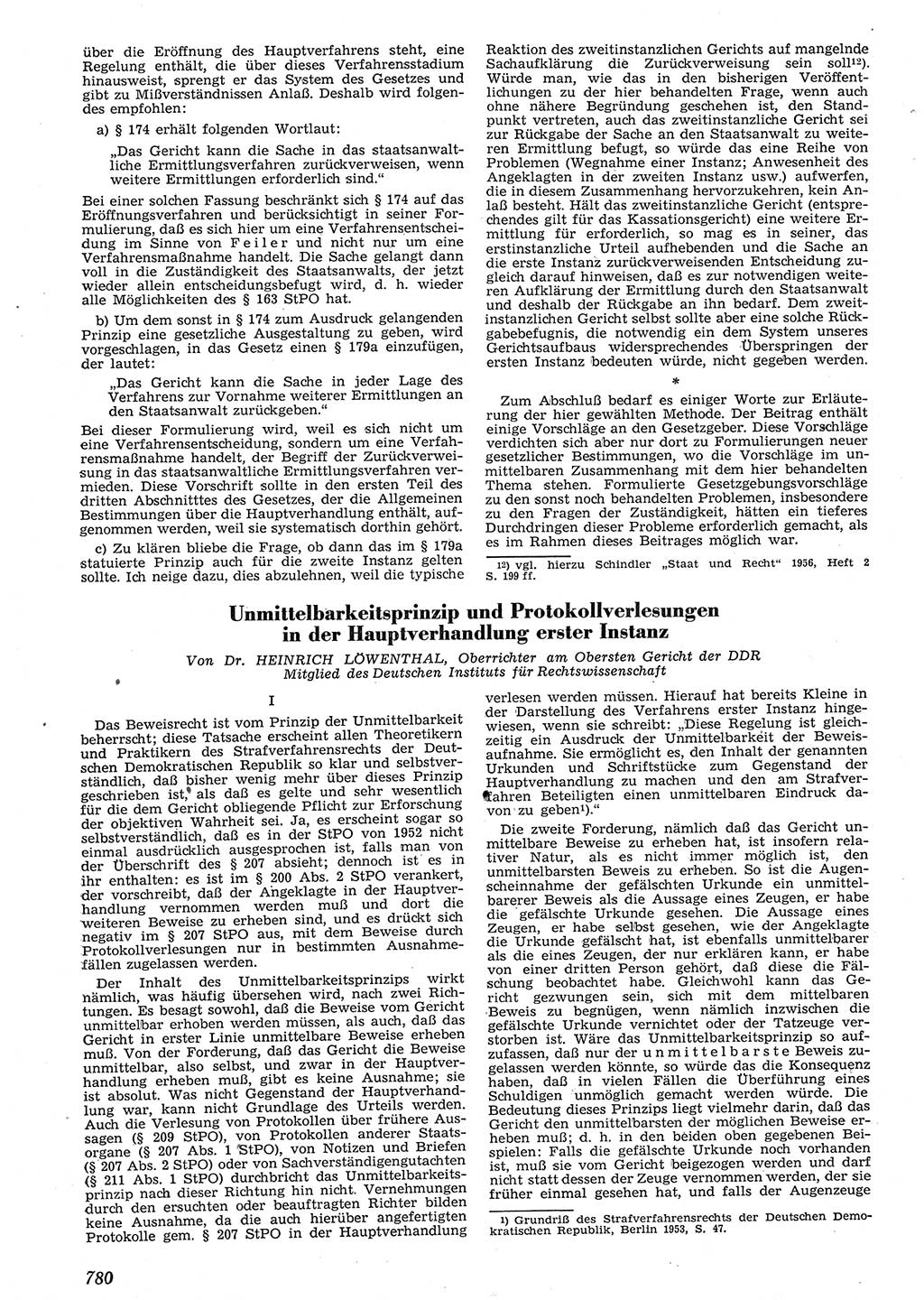Neue Justiz (NJ), Zeitschrift für Recht und Rechtswissenschaft [Deutsche Demokratische Republik (DDR)], 10. Jahrgang 1956, Seite 780 (NJ DDR 1956, S. 780)