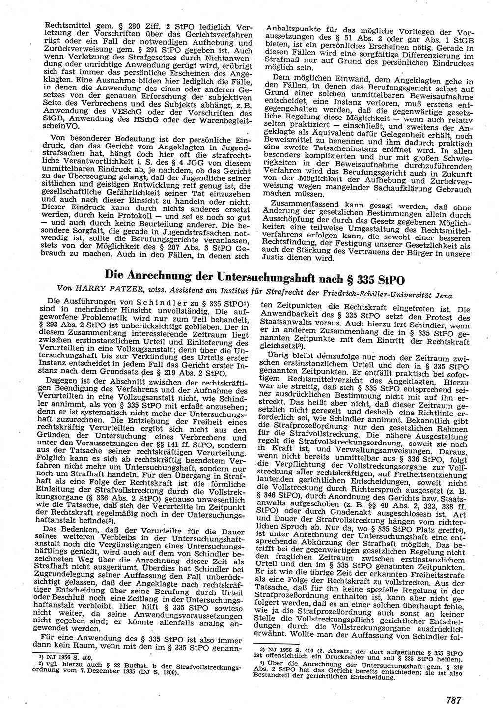 Neue Justiz (NJ), Zeitschrift für Recht und Rechtswissenschaft [Deutsche Demokratische Republik (DDR)], 10. Jahrgang 1956, Seite 787 (NJ DDR 1956, S. 787)