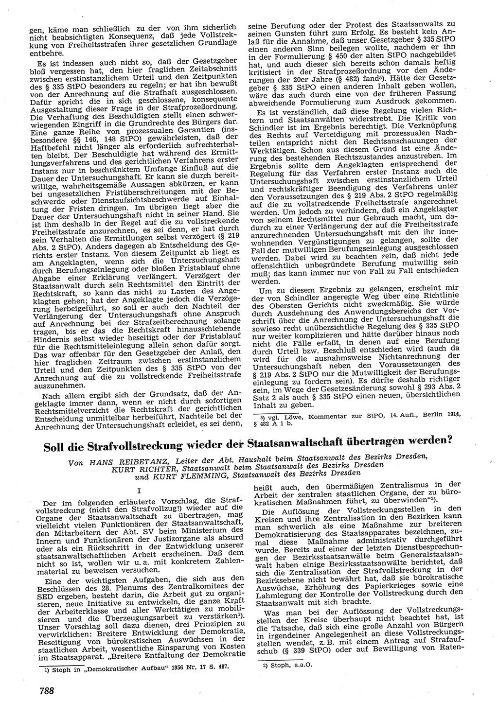 Neue Justiz (NJ), Zeitschrift für Recht und Rechtswissenschaft [Deutsche Demokratische Republik (DDR)], 10. Jahrgang 1956, Seite 788 (NJ DDR 1956, S. 788)