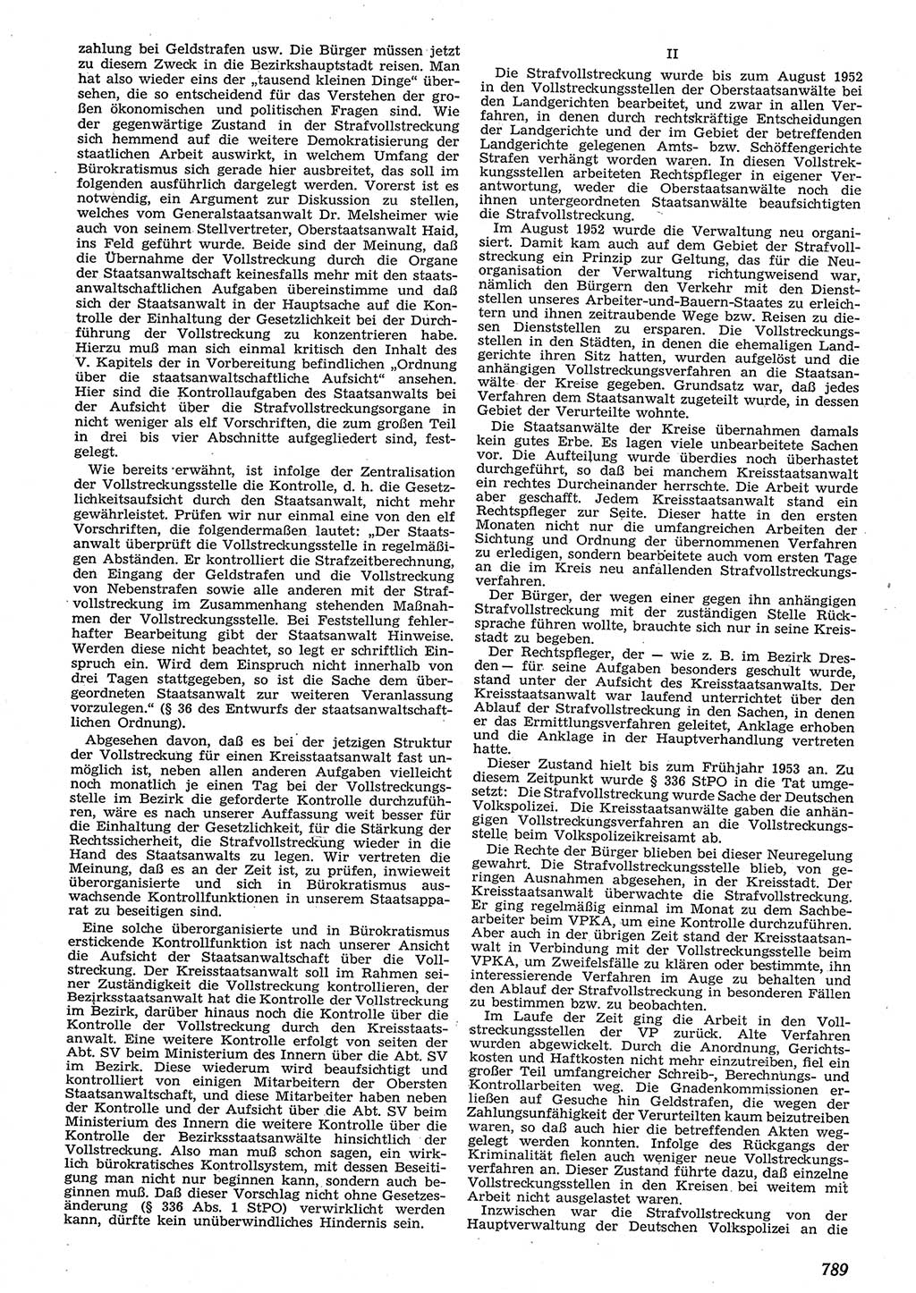 Neue Justiz (NJ), Zeitschrift für Recht und Rechtswissenschaft [Deutsche Demokratische Republik (DDR)], 10. Jahrgang 1956, Seite 789 (NJ DDR 1956, S. 789)