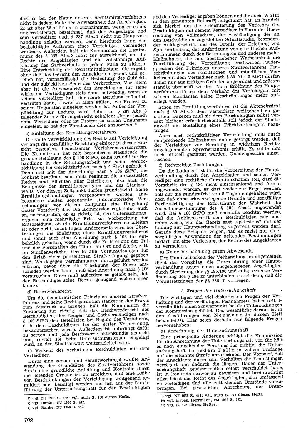 Neue Justiz (NJ), Zeitschrift für Recht und Rechtswissenschaft [Deutsche Demokratische Republik (DDR)], 10. Jahrgang 1956, Seite 792 (NJ DDR 1956, S. 792)