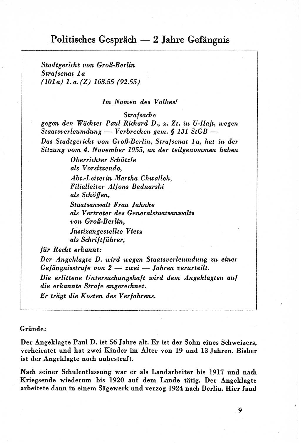 Dokumente des Unrechts, das SED-Regime [Deutsche Demokratische Republik (DDR)] in der Praxis, Bundesministerium für gesamtdeutsche Fragen (BMG) [Bundesrepublik Deutschland (BRD)] 1957, Seite 9 (Dok. UnR. SED-Reg. DDR BMG BRD 1957, S. 9)